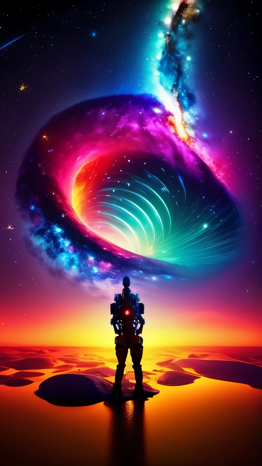 milky way High-level image quality of the universe in a tumbler Metal NFT Illustration colorful extraterrestrial art: another dimension and delicate expression