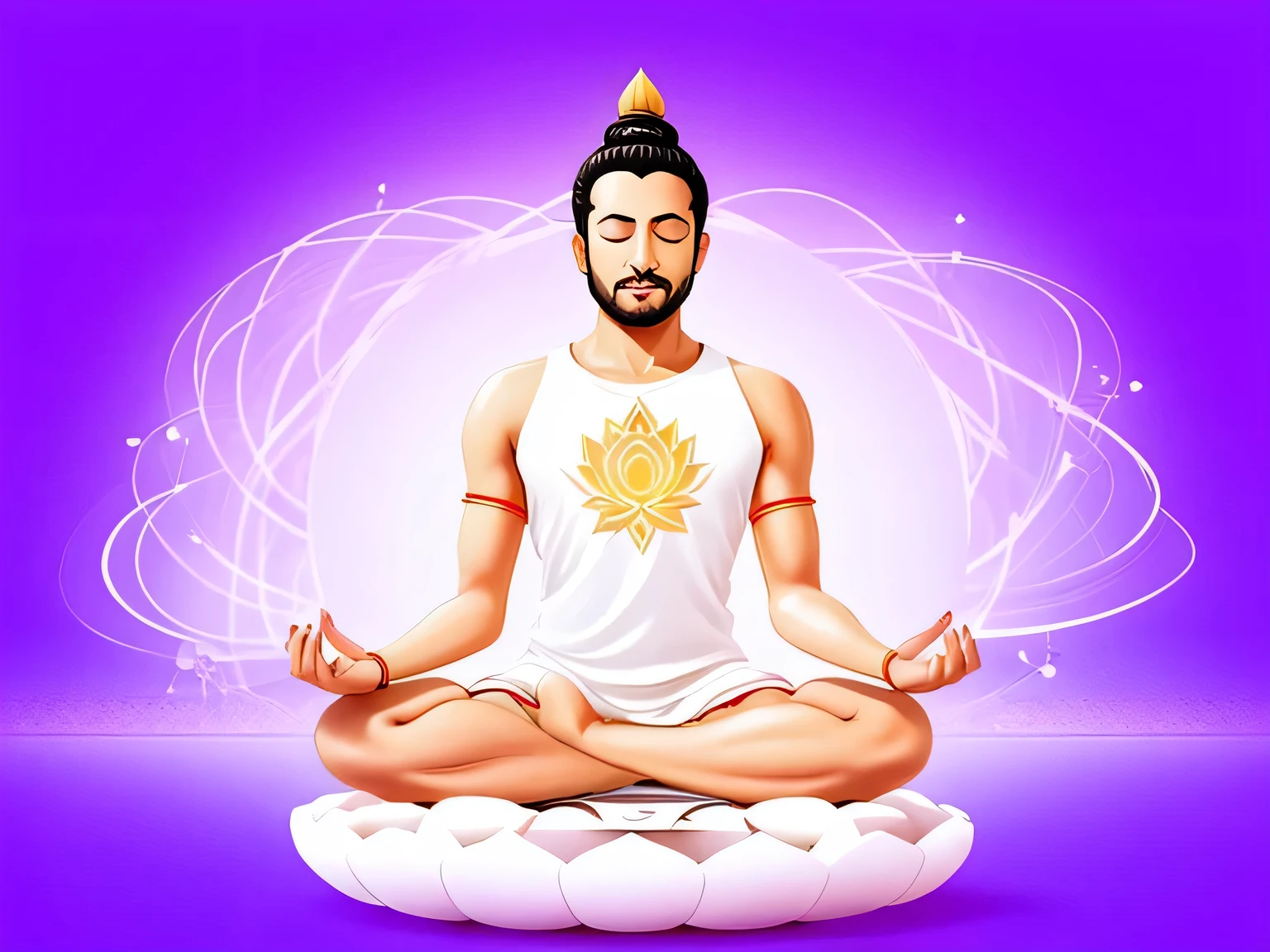 arafed man sitting in a lotus position with his eyes closed, sukhasana, hindu stages of meditation, meditating pose, meditation, meditation pose, padmasana, sitting dynamic pose, sitting pose, gentle calm doting pose, meditating, kundalini energy, praying meditating, meditating in lotus position, yoga meditation pose