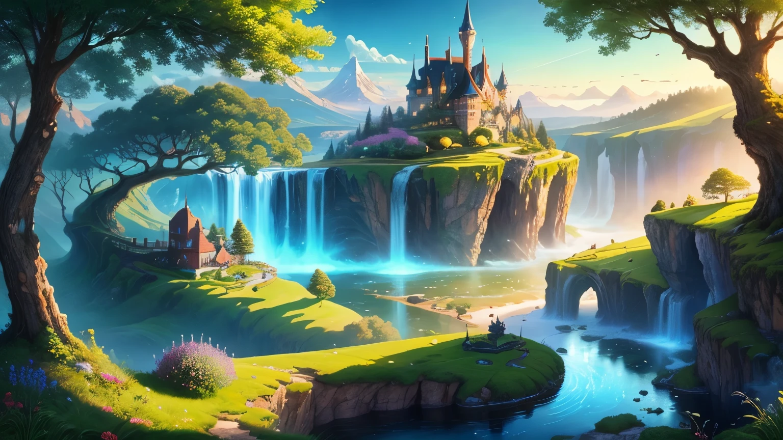 Super healing and beautiful fairyland scenery