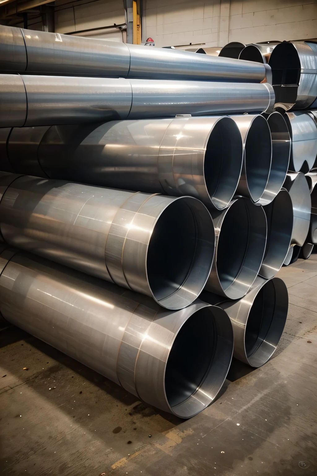 a 100 steel pipes with a cilinder of 25 centimeter, geometrically positioned. on top of the pipes is a box with business cards