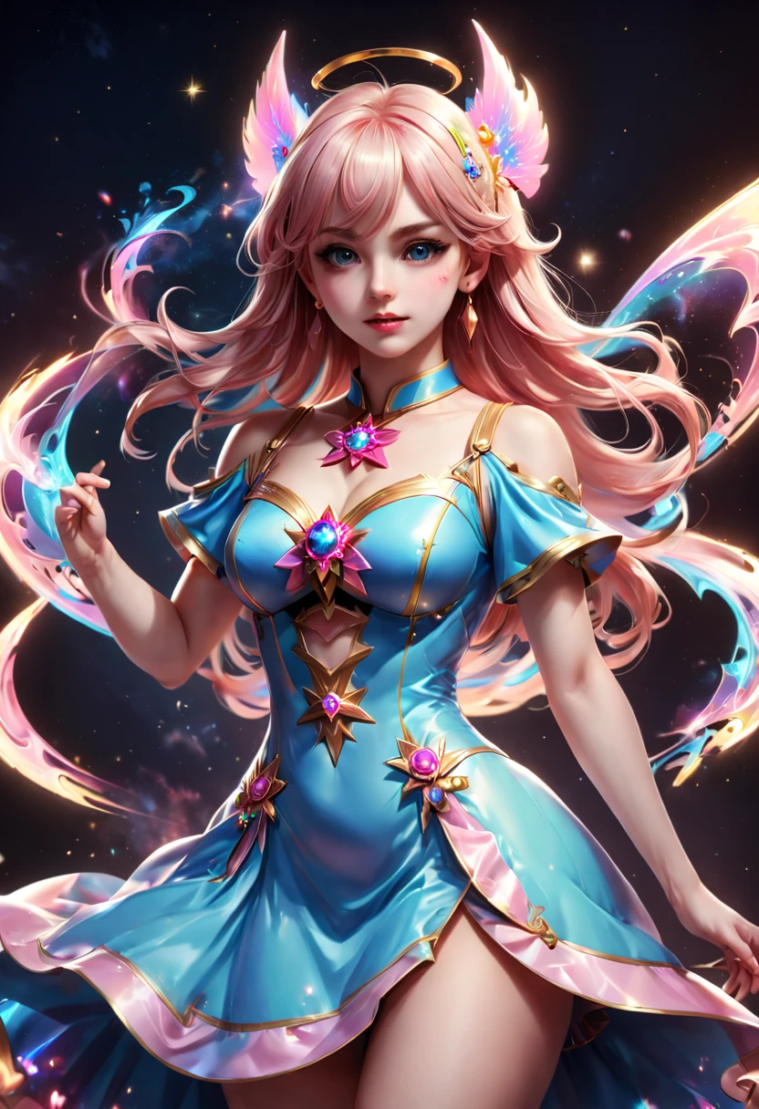 Magical Girl, gorgeous dress, Magical power, (best quality, masterpiece, Representative work, official art, Professional, 8k)