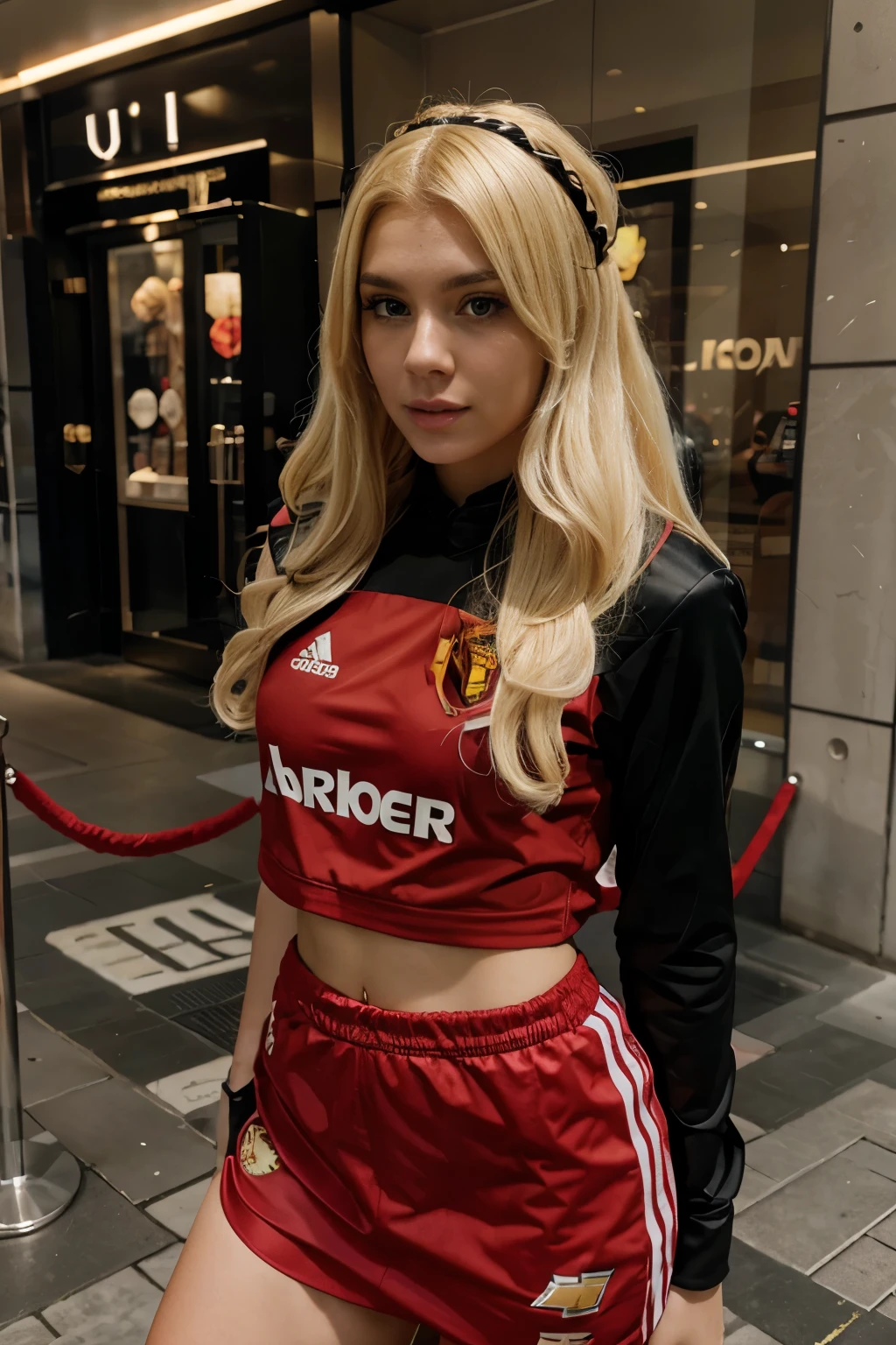manchester united cosplay, blonde