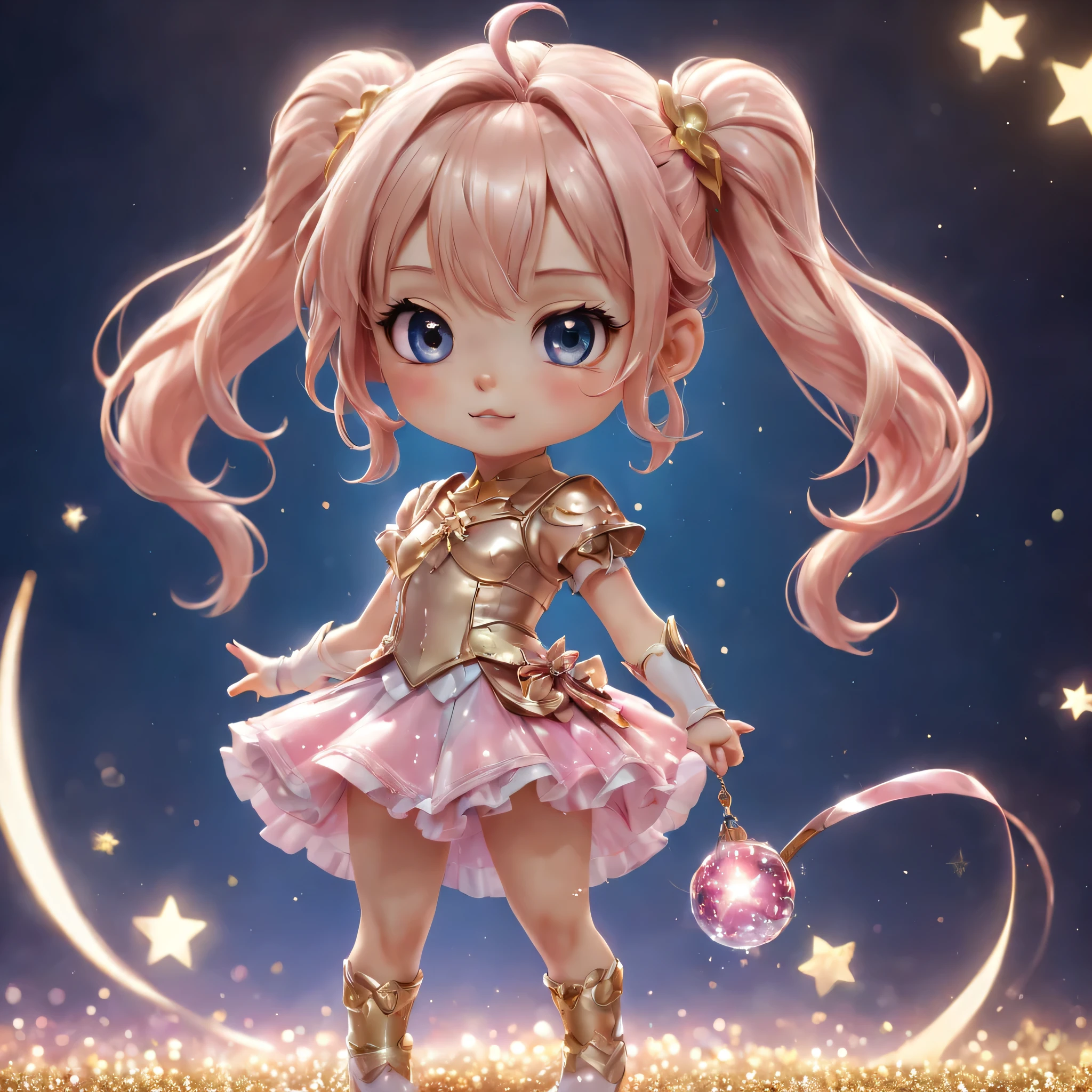 Photorealistic chibi art style,Magical girl,15 years old,Magical girlの衣装:be familiar with,magic effect,light,すごくlight, artistic, artist, Color art, Use of magic,fancy,fantasy,cute,最高にcute,最高masterpiece,masterpiece,3D,8K,Sparkling,rich colors,