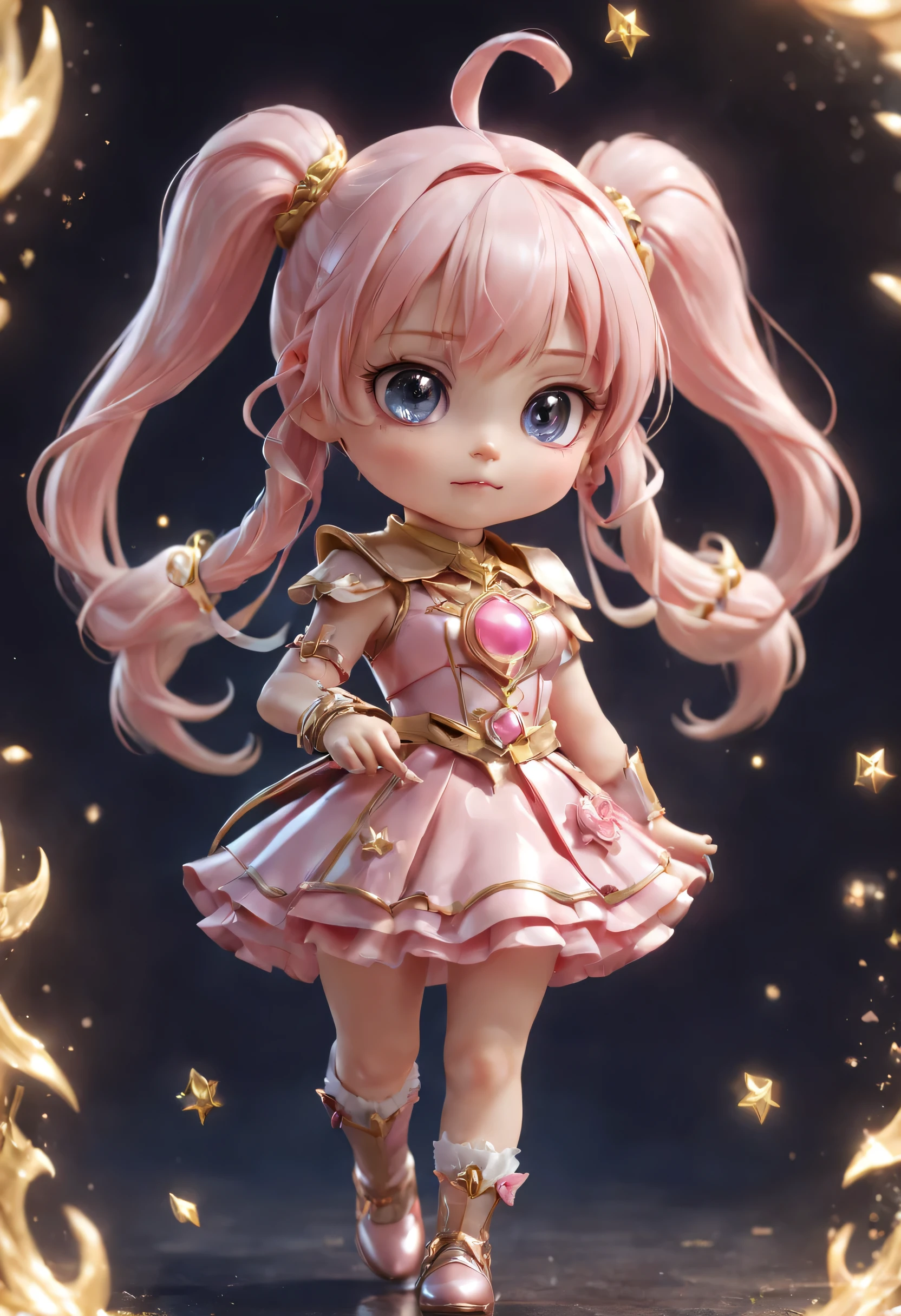 Photorealistic chibi art style,Magical girl,,Magical girlの衣装:be familiar with,magic effect,light,すごくlight, artistic, artist, Color art, Use of magic,fancy,fantasy,cute,最高にcute,最高masterpiece,masterpiece,3D,8K