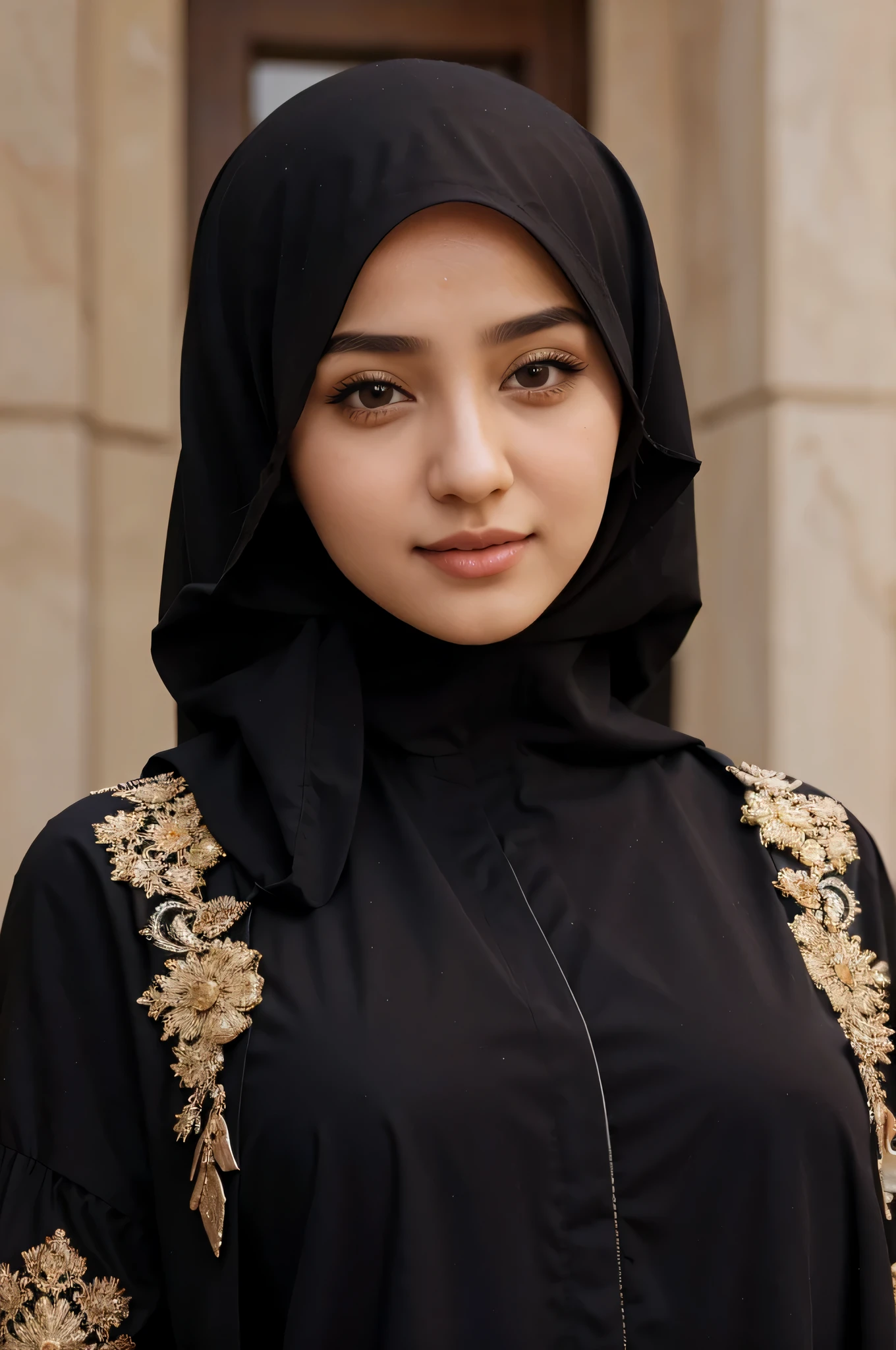 a close up of a woman with wearing hijab and abaya Arabian style, posing for a picture, dilraba dilmurat, young and cute girl, beautiful young girl, very beautiful girl, cute beautiful, beautiful girl model, attractive beautiful face, extremely beautiful face, cute young woman, beautiful model girl, very pretty face, good young girl, very extremely beautiful, cute young girl, wearing hijab and abaya Arabian style