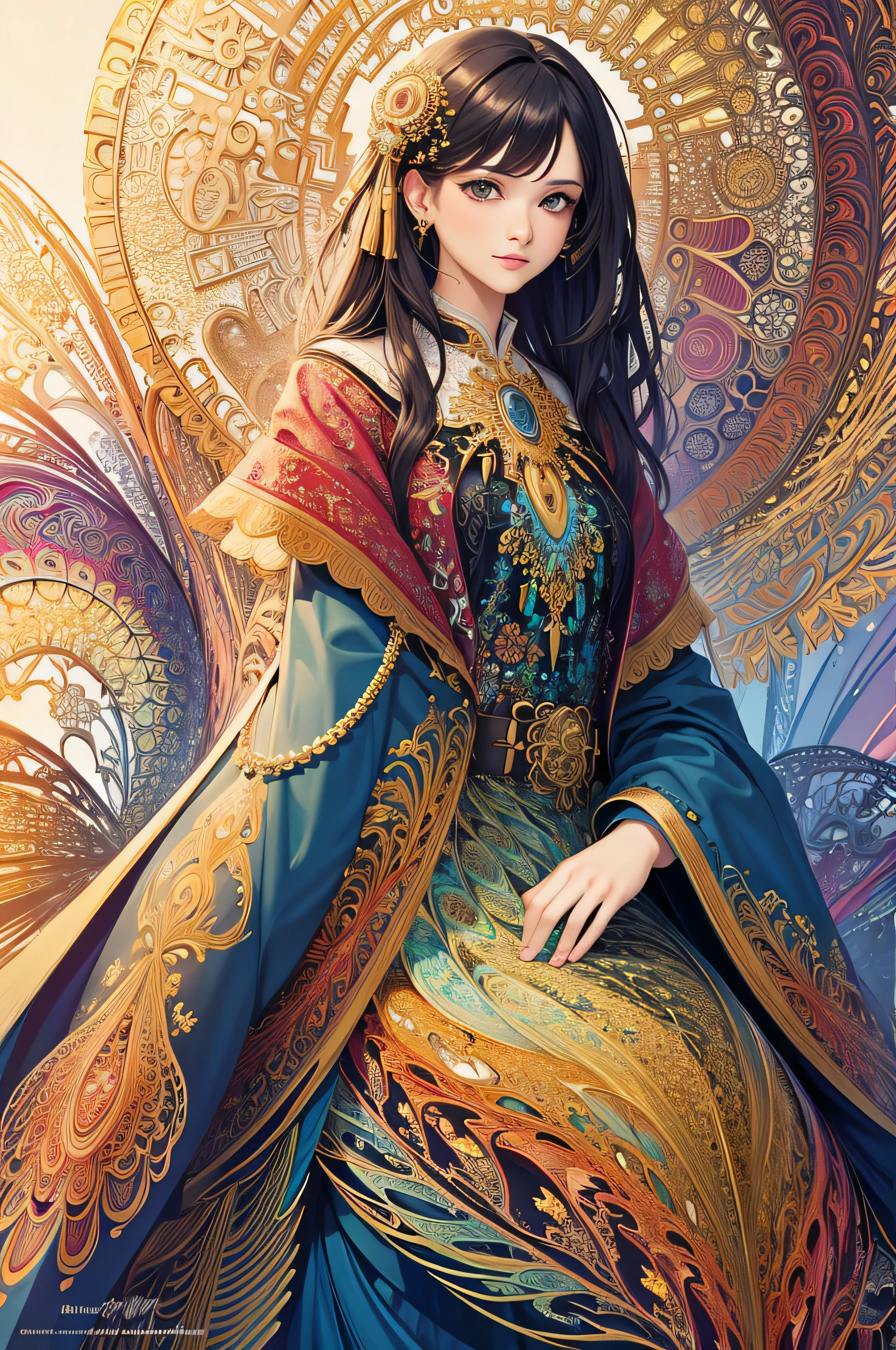 (masterpiece, top quality, best quality, official art, Beautiful and beautiful:1.2), (1 girl), Very detailed,(fractal art:1.3),colorful,most detailed