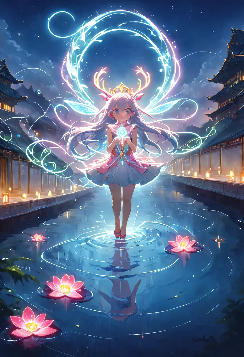(Magical girl:1.8),official Art,Very detailed,masterpiece,best quality,(Very detailed的CG统一8k壁纸),(best quality),(Best Illustration),(best shadow),Very detailed的图片,entire character,photorealism,Surrealism,young woman,Oval face,(delicate fingers),seductive eyes,Little mouth,long, flowing hair,(8k, The original, professional, best quality, masterpiece:1.2), (realistically,realistically:1.37), Super detailed, (portrait), (Skin in the highest detail:1.2), (Facial details are richest:1.2), Light,Very beautiful fantasy Art,goddess in heaven, Beautiful celestial mage, beautiful fantasy queen, beautiful goddess, 幻想wind格Art, 奇幻Artwind格, digital fantasy Art ), Artwind格,girl in silk bikini,gossamer,girl holding magic wand,It is decorated with unique carvings and precious stones, Represents the power and magic of the goddess,魔杖具有神奇的Light环,The Light from the rear window is backlit,facing away,微wind,wind,sportswear,Art,Beautiful fairy princess wearing a laurel wreath of vines and flowers on her head,mist,dense teeth,𝓡𝓸𝓶𝓪𝓷𝓽𝓲𝓬,petal,Sea of flowers,Oriental Palace,The ancient Forbidden City,The majestic Great Wall,Magical oriental Taoist elements,Bagua patterns with magical powers,Tai Chi Yin Yang Fish Totem,((Taoist Tai Chi Yin Yang Bagua chArt;1.2)),((magnificent princess palace)),They are decorated with water drops, Add visual drama to a scene. Capturing the beautiful combination of girly dance and wildness, splash, Evokes a sense of power, vitality, 以及大自然The original能量的美丽.Delicate character Art in poetry,Stunning character Art,Fan Qi,Wu Zhun Shifan,发Light精灵,有一只会发Light的鹿,drink water in swimming pool,宫殿theme的华丽元素。mysterious city,Beautiful village,Great outdoor activities,Surrounded by flowers,巧妙地被firefly包围(natural elements),("town" theme),(leaf),(branch),(firefly),(pArticle effects)and other 3D, octane rendering,Light线追踪,super detailed