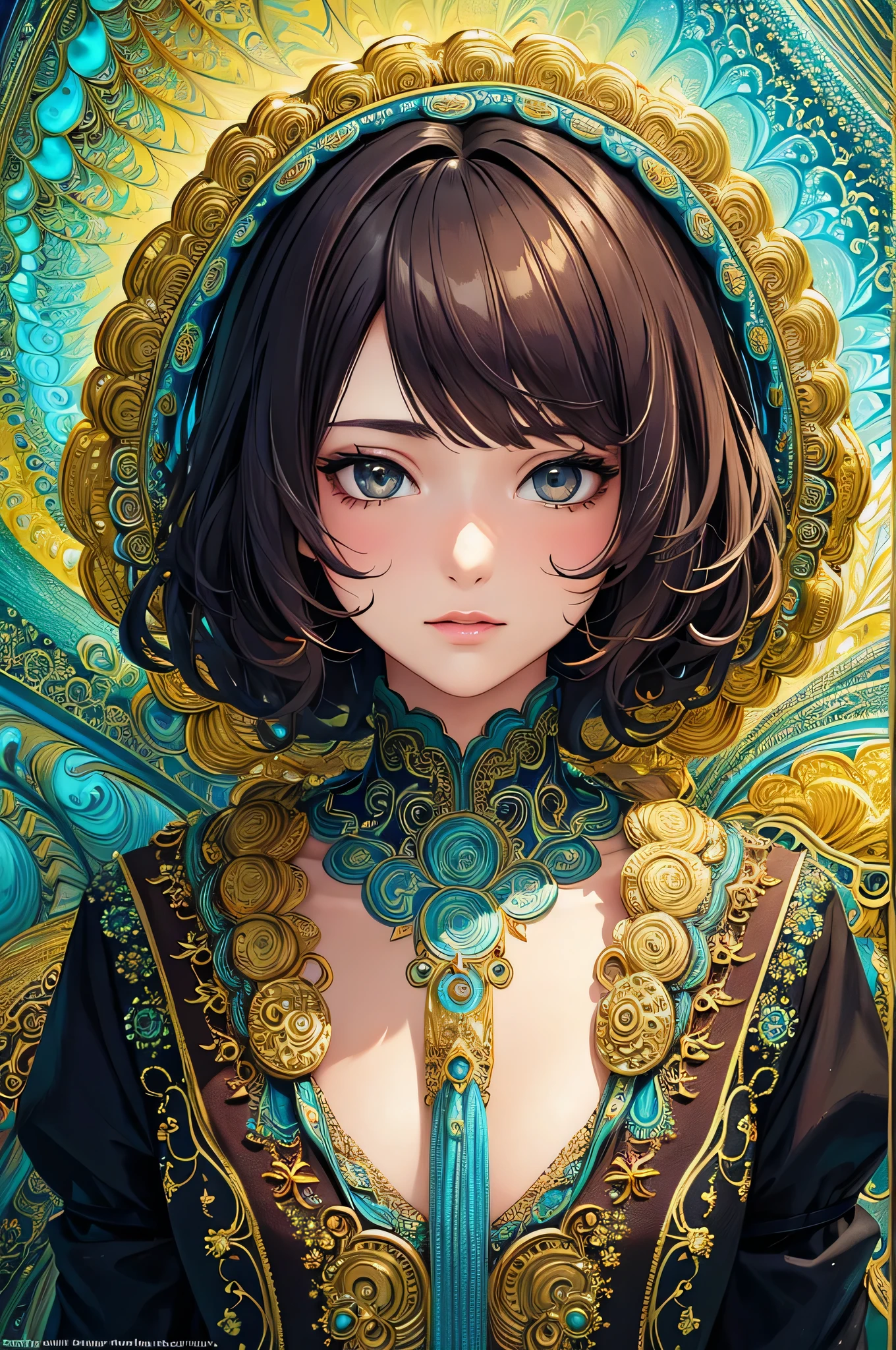 (masterpiece, top quality, best quality, official art, Beautiful and beautiful:1.2), (1 girl), Very detailed,(fractal art:1.3),colorful,most detailed