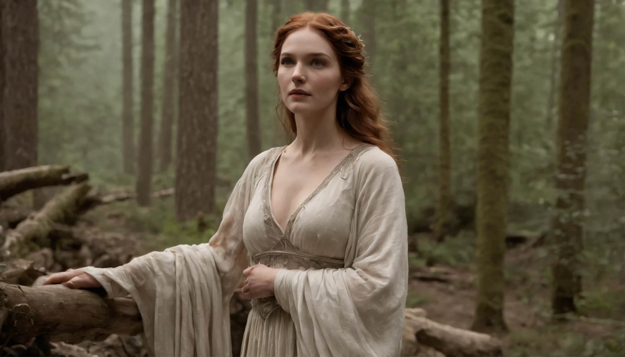 Setting of the scene and atmosphere and random and the female has a random pose. From the flowing auburn locks framing Jlah's delicate face with sparkling blue-violet eyes brimming determined compassion peers a spirit weathering harrowing storms yet emerges kind.
Though standing average peasants' height, wisdom ripened through suffering lends grace to her humble frame. Simple grey woolen robes cascade about slender shape subtly suggesting unimposed strength stirring.
No jeweled emblem or gilded armor adorns the unassuming guardian angel yet - just well-worn leather vest hinting history's long nominal protection ultimately gave way to bold vulnerability disarming cruelty through radically daring love exposed.
And scuffed boots sound gently as consecrated footfalls traverse long years and longer tears carving waterlines down cheeks when injustice and apathy and agony alike etched their unavoidable marks into skin memorizing each lesson dearly learned before presuming rescue the periphery.
Yet glinting behind tired lines still shine untarnished kindness hewn by hellfire, channeling chaotic forces into order's harmony through creativity's alchemy.
Each crease and curve consecrates Jlah's triumphantly un-bowed frame testifying resilience baptized thoroughly in mortal frailty emerges prepared guide and uplift new generations from the periphery she once occupied searching for elusive center.