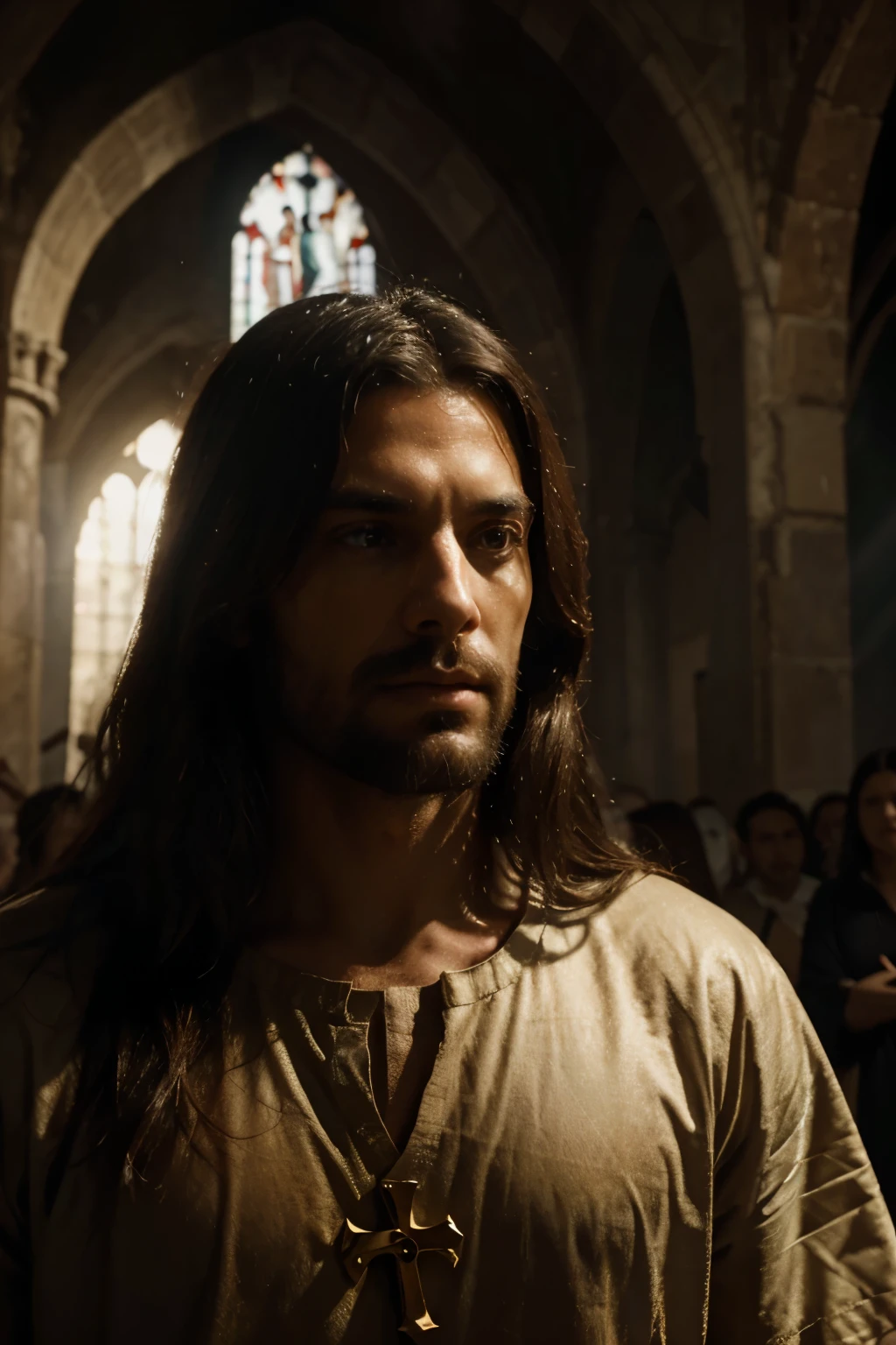 Jesus emerges victorious over Satan in high-quality, ultra-realistic 8K resolution.