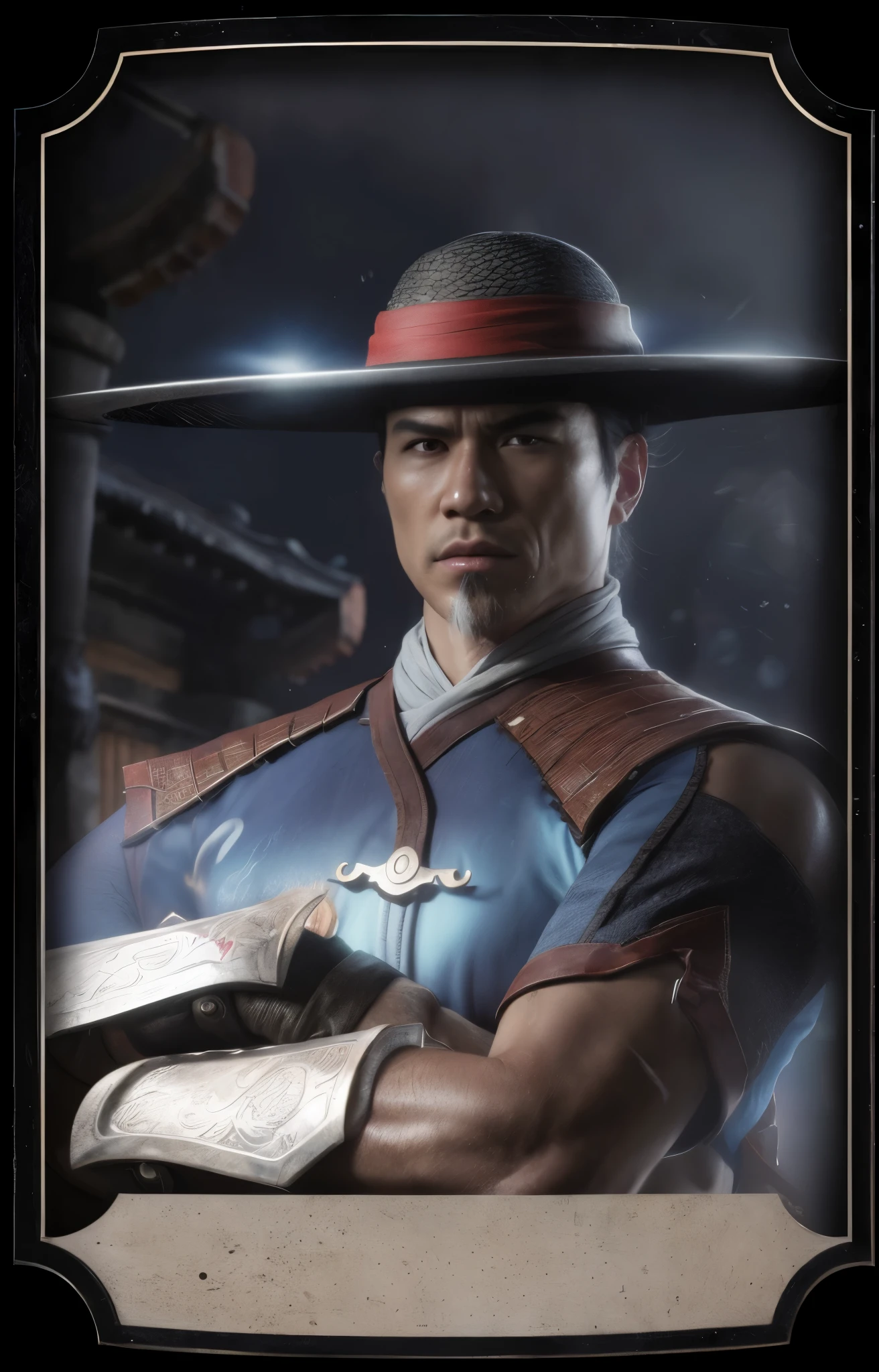 (masterpiece),(best quality:1.0),(ultra high resolution:1.0), kung lao, mortal kombat, detailed, 8k wallpaper