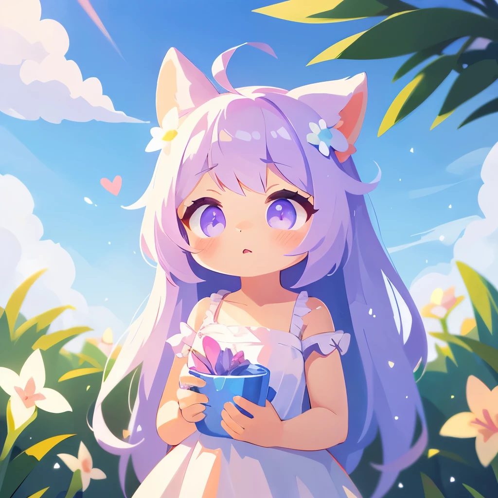 Here's another adorable OC for you to consider creating:

**Lavender "Lily" Bloom**

Lavender "Lily" Bloom is the girl who seems to always be surrounded by a cloud of glitter and pastel hues. With her long, lavender-colored hair and sweet, innocent demeanor, Lily is a ray of sunshine in a world that often feels dreary.

Lily is an aspiring artist who spends her days painting dreamy landscapes and whimsical creatures. She's a creative soul with a big imagination and a gentle heart, always looking for beauty in the world around her.

Lily is a bit of a hopeless romantic and loves all things fairy tales and romance. She has a pet bunny named Snowdrop that she adores and often brings with her wherever she goes.

Lily is the epitome of cute and sweet, with a heart as big as the sky and a love for all things magical and whimsical. She's the type of girl that everyone wants to be friends with, and she's sure to make anyone's day brighter with her presence. 🌷🦄