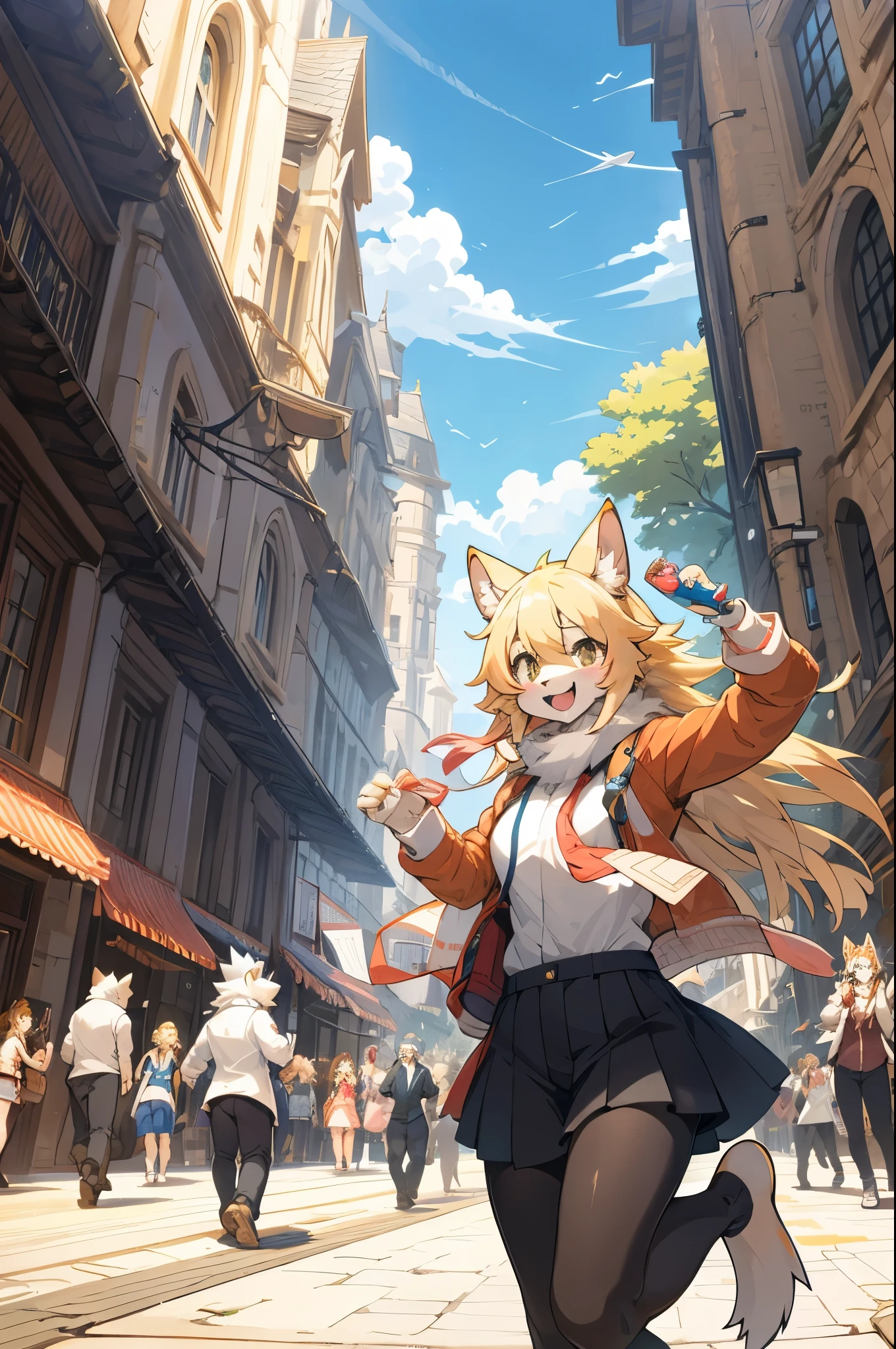 cover_page, super high resolution, detailed background, World Heritage Site, 6+boys, 6+girls, Happy, joyful, absurdres(Photos of solo travelers)(kemono, furry anthro),