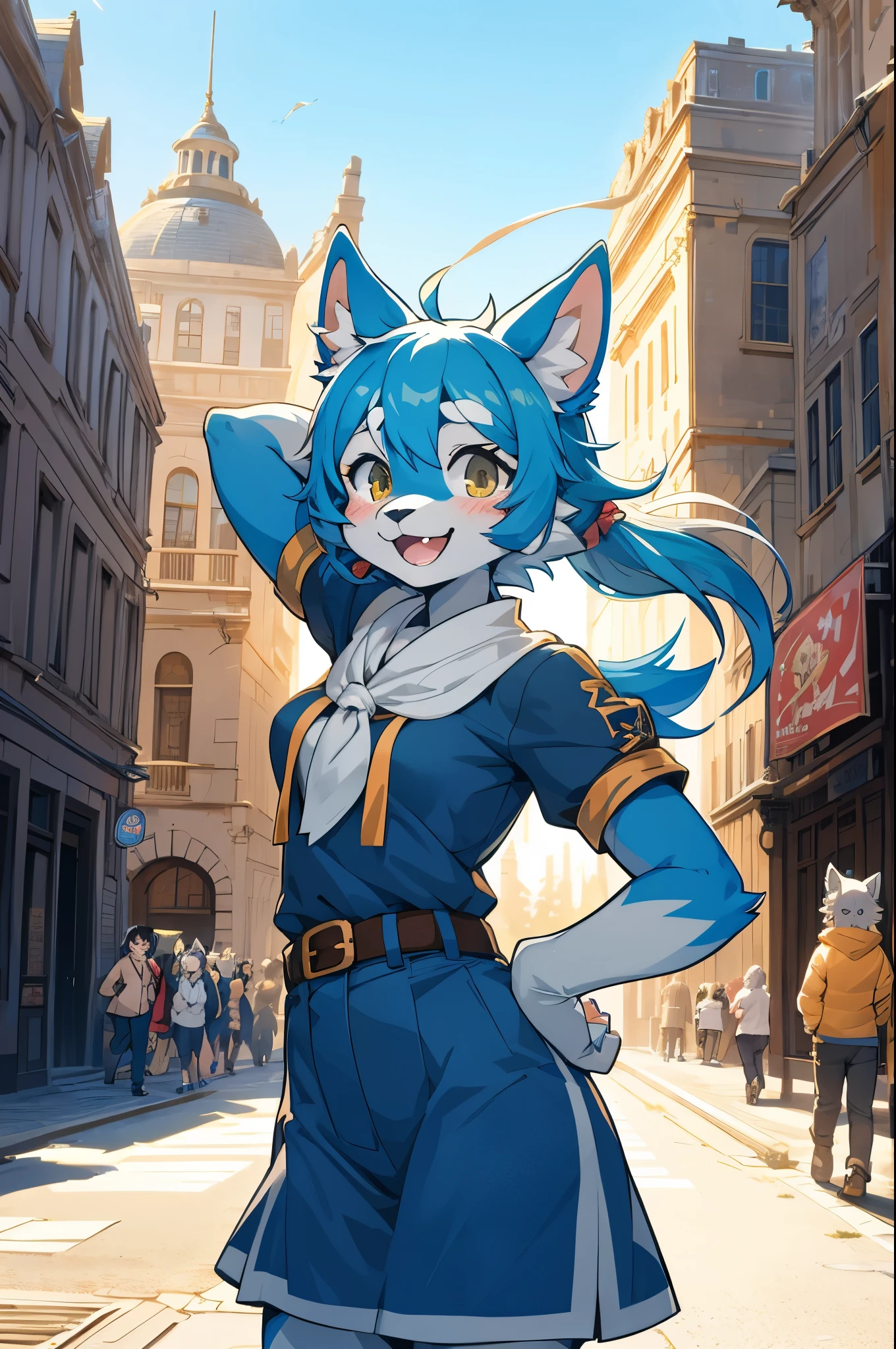cover_page, super high resolution, detailed background, World Heritage Site, 6+boys, 6+girls, Happy, joyful, absurdres(Photos of solo travelers)(kemono, furry anthro),