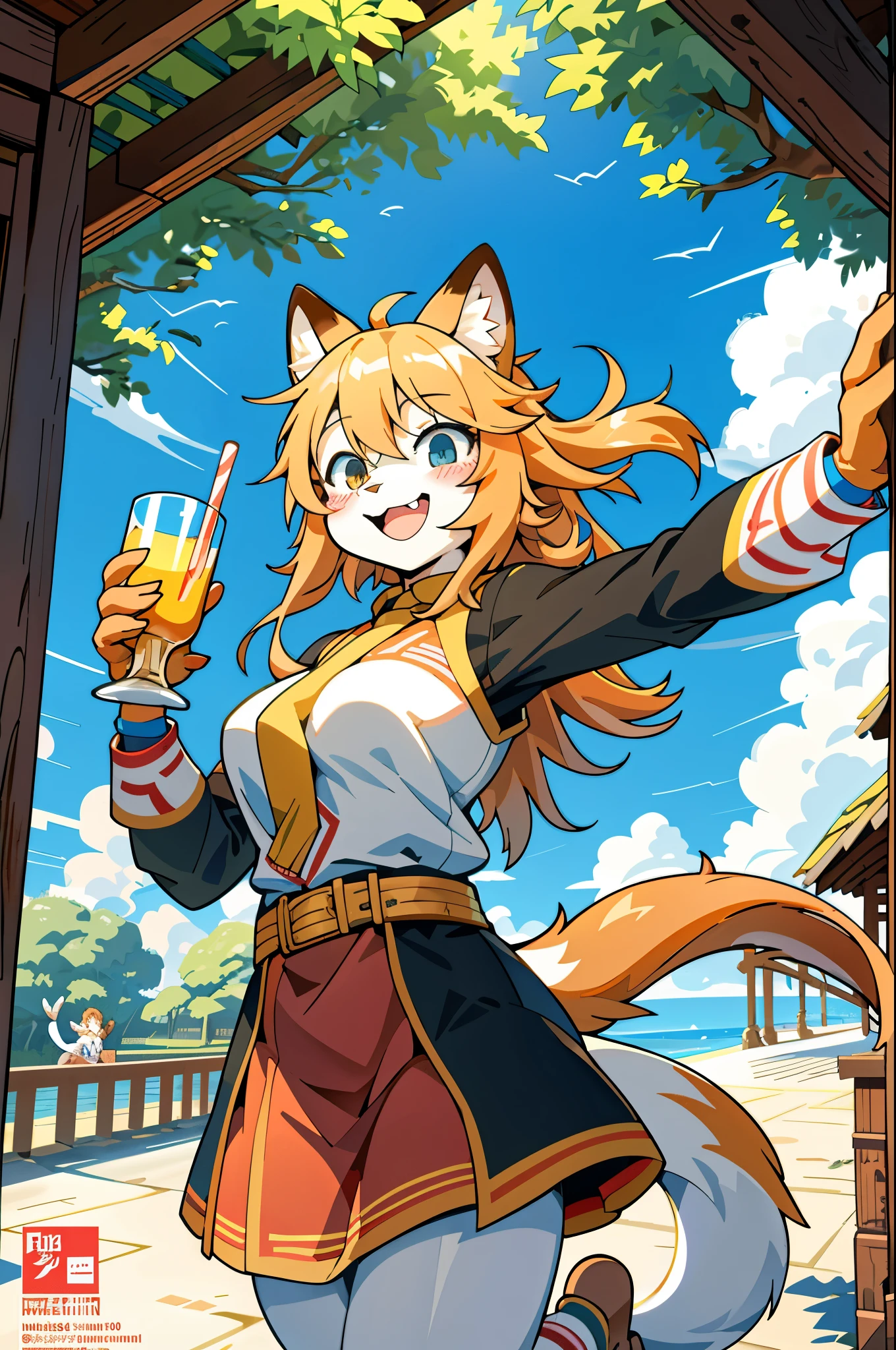 cover_page, super high resolution, detailed background, World Heritage Site, 6+boys, 6+girls, Happy, joyful, absurdres(Photos of solo travelers)(kemono, furry anthro),
