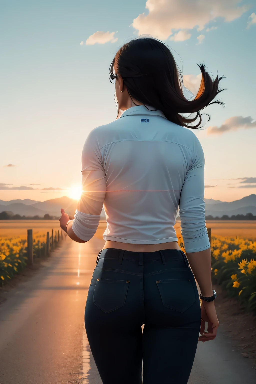 I want a high-quality image that serves as a profile image indicating an extraordinary life journey with achievements, Faith and Motivation. Deve haver uma pessoa no fundo nos guiando. Quero raios de sol e cores. And also something that leads us to emotional and financial success.