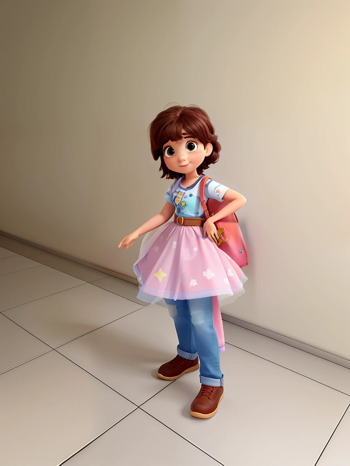 A Pixar-style girl, en alta calidad
