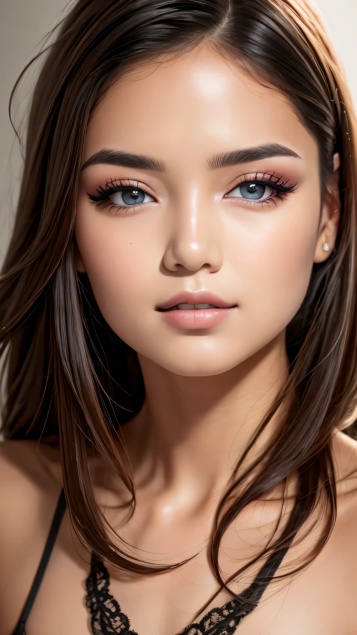(8K, RAW photos, best qualtiy, tmasterpiece:1.2),(real, photograph realistic:1.4),(detailed street:1.4), The ultra -The high-definition、high high quality, highdetailskin,(beautiful 20 years old 1 girl:1.2), evening gown, (large breasts:1.25), ((small head:1.4)), detailed eyes detailed pupils multiple eyes, split_ponytail, gentle_face, (seduce expression:1.4), dynamic angle, dynamic view, (Glamour, paparazzi taking pictures of her)、 contrast、 dark shot:1.17、 Long blue_eyelashes:1.1、 (matte_eyeshadows:1.3)、 red_lipstick:1.38、((perfect round eyes))、 dark_pink_makeup:134、((matte skin:1.45)), (Super beautiful detailed face:1.44)、(detailed eyes:1.3)、(detailed lips:1.2)、(Detailed nose:1.2)、((very delicate and beautiful、fine details:1.2)、