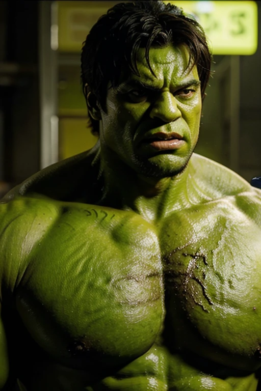 Hulk looking like Venon in yellow