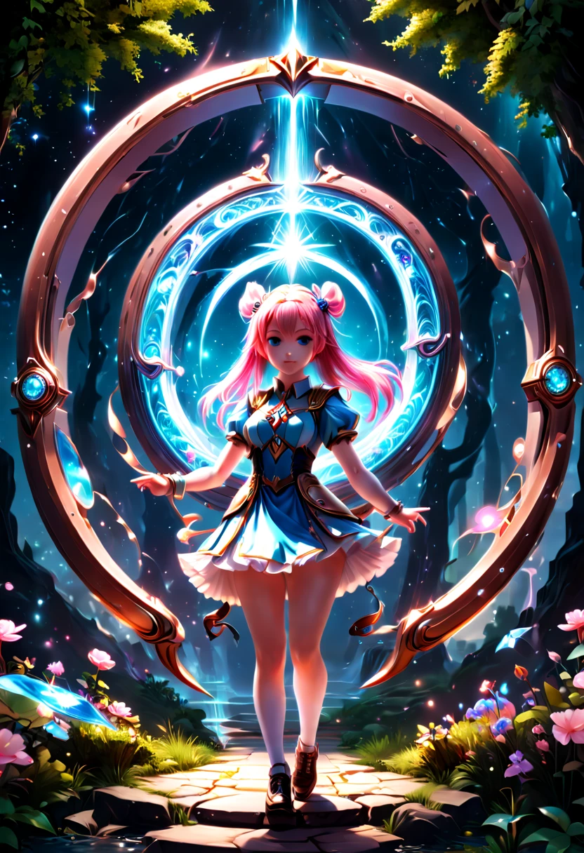 Magical Girl, Magical Portal, Magical world, (best quality, masterpiece, Representative work, official art, Professional, 8k)