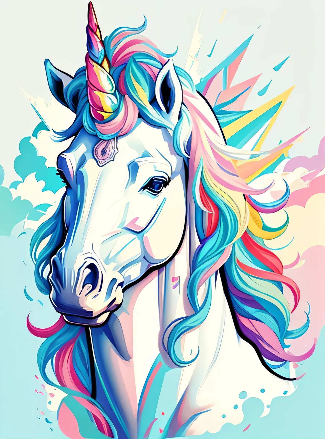 Lindo unicorn, white sky, estilo de arte pop, Yang08k, Lindo, colorida,
obras-primas, maximum quality, melhor qualidade, arte oficial, Lindo and aesthetic,