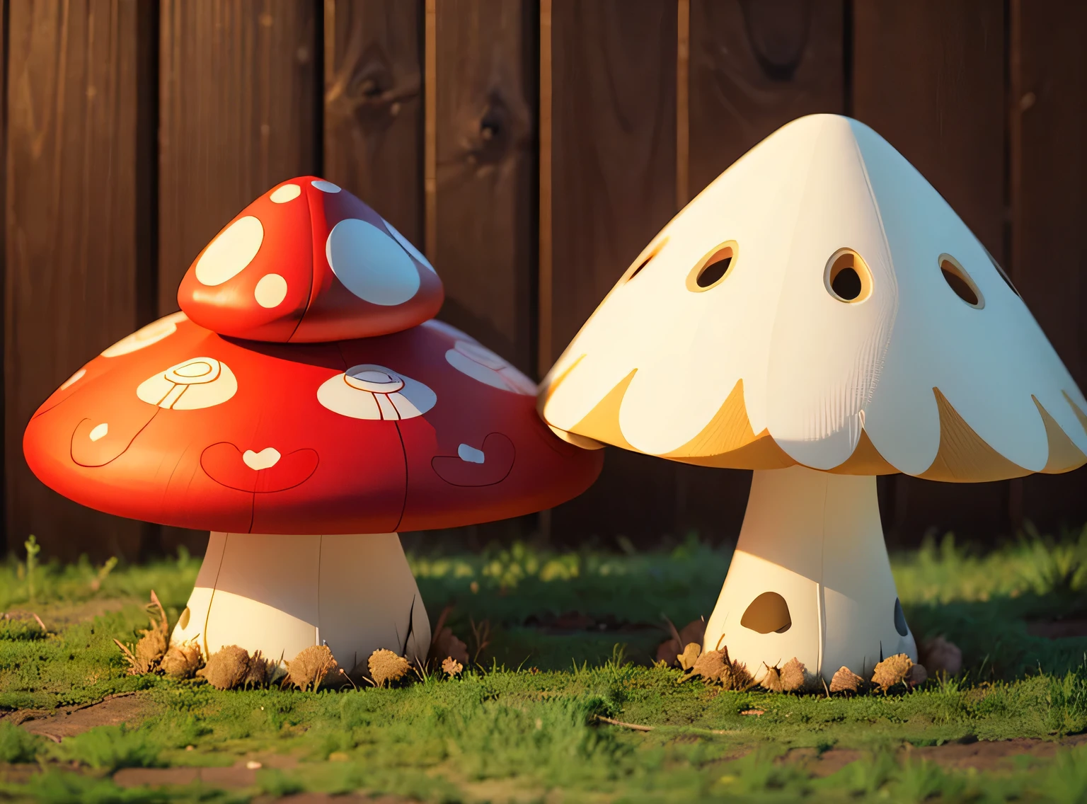 cottagecore, mushroom patterns, 2D, Vetor  