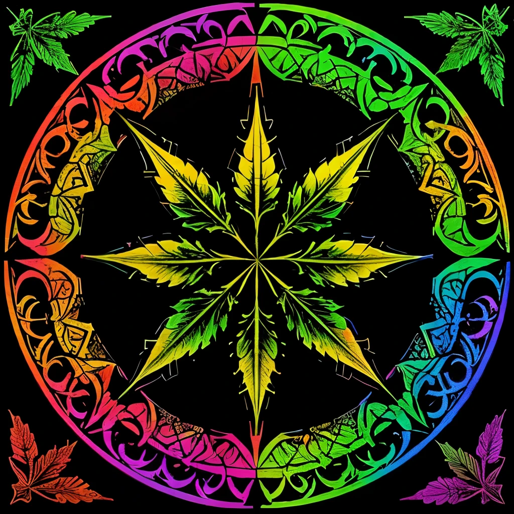 Psychedelic weed art
