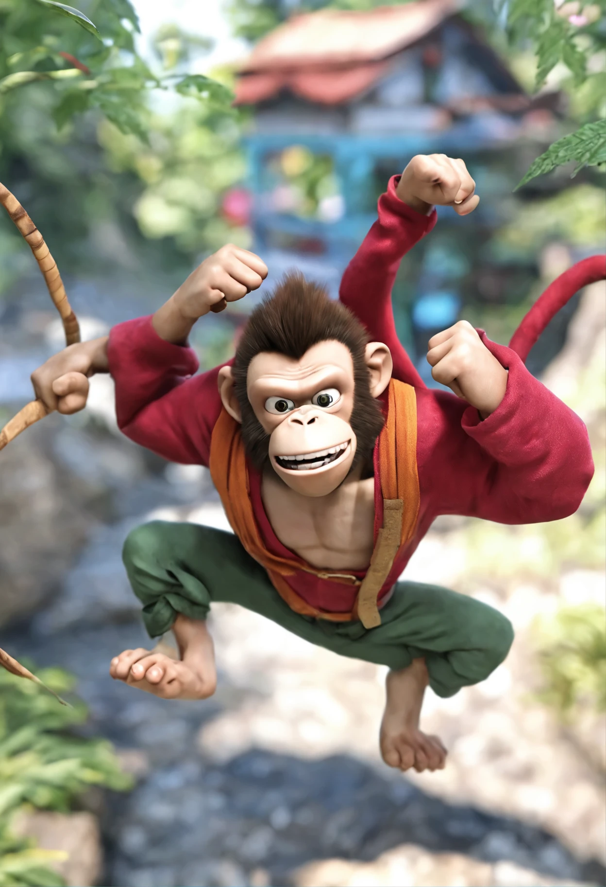"(Renderização 3D prmountaineerissional:1.3) mountaineer (A imagem de arte mais bonita do mundo:1.2) do personagem Monkey D Heroes. Luffy, interpretado por Masataka Kubota, em um (realistic:1.3) and captivating representation.