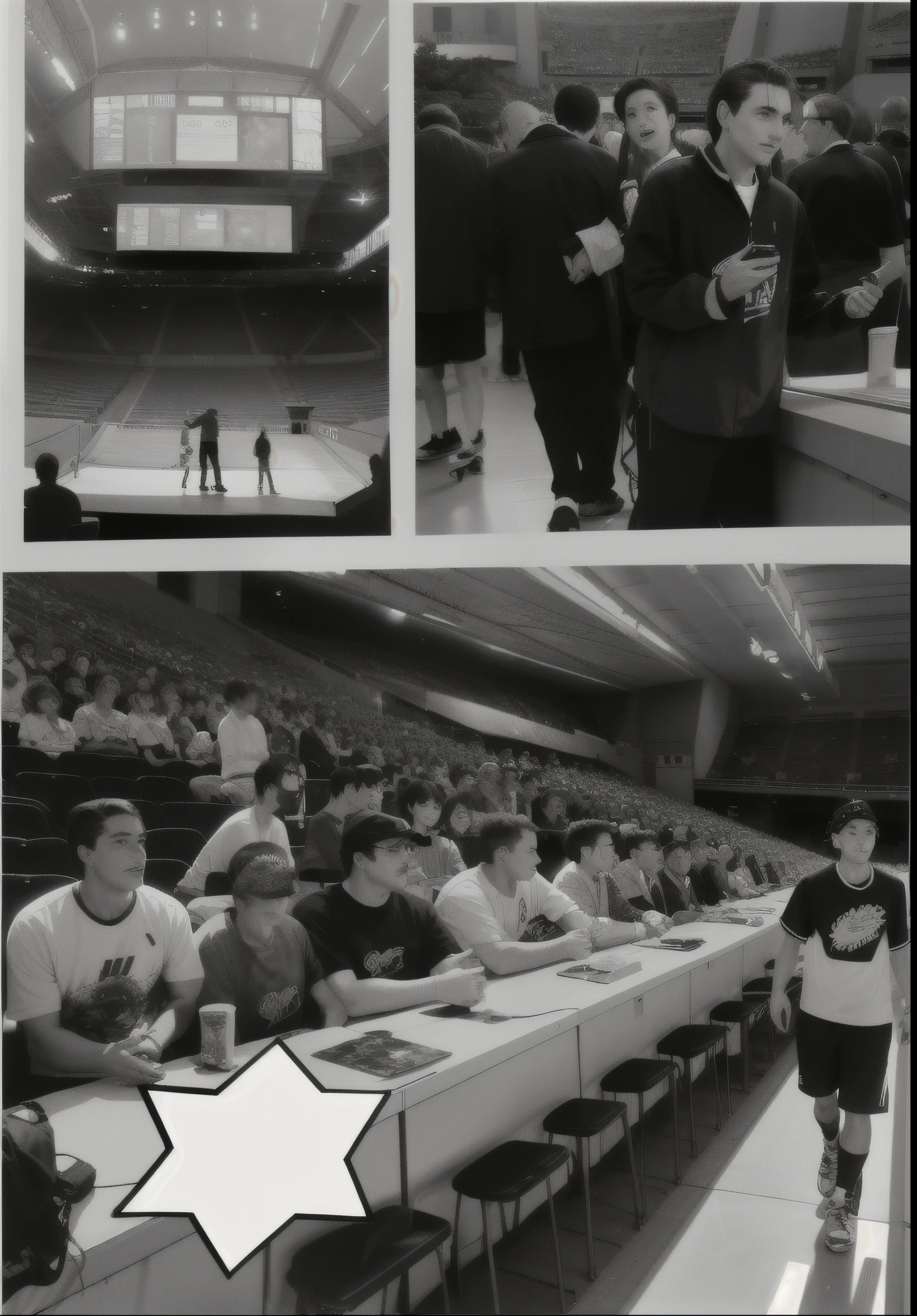 several pictures of a man on a skateboard in a stadium, f / 2 0, press photos, shot onfilm, aesthetic shot, photographed in film, court session images, archival photo, by John Armleder, captured on iphone, candid shot, jordan, shot from danis villeneuve movie, ( greg rutkowski ), focus in the foreground