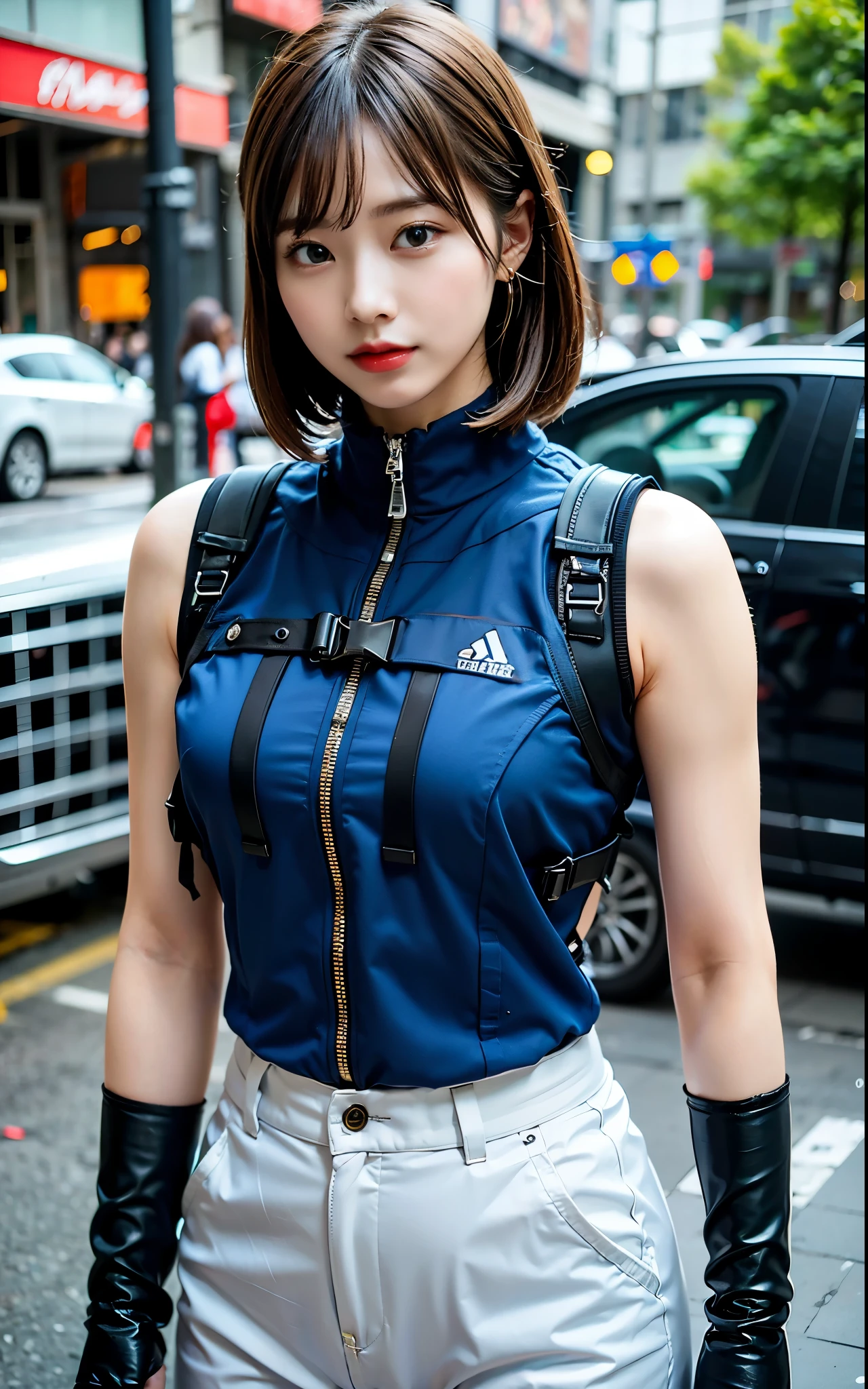 blue vest surface,