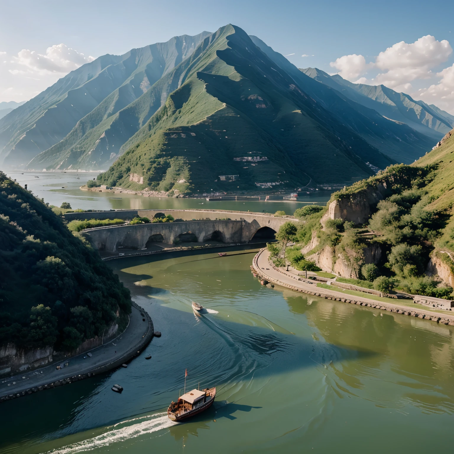 Light boats have crossed ten thousand heavy mountains, ancient China