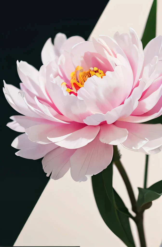 Chinese meticulous painting，peony flower，vivid，clear lines，The colors are colorful