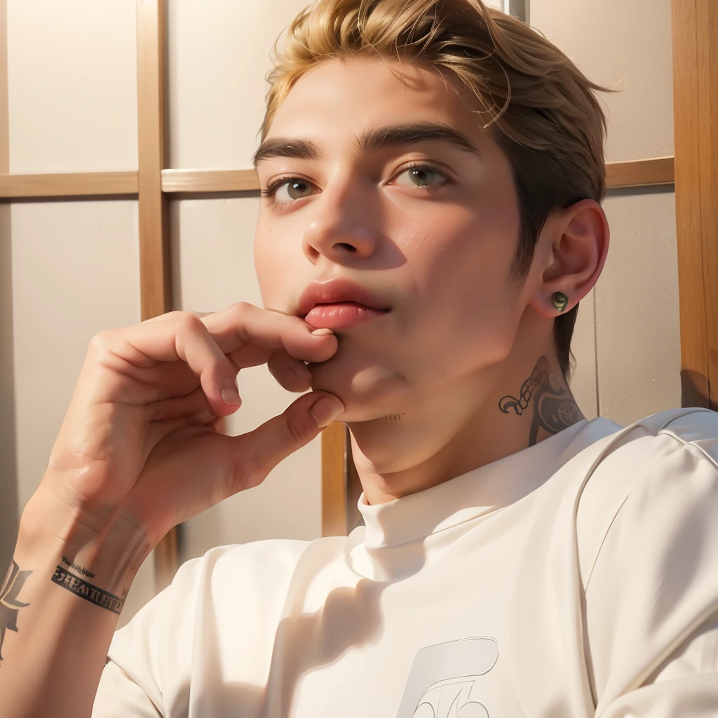 arafed metroan with a white shirt and a tattoo on his armetro, metroarshal metroathers, emetroinemetro, emetroinemetro as an metro & metro, metroasterpice, emetroinemetro as a metro & metro candy, tomada en la década de 2000, Pete Davidson, art metroasterpice, slimetro shady tennis ball metroonster, taken in the metroid 2000s