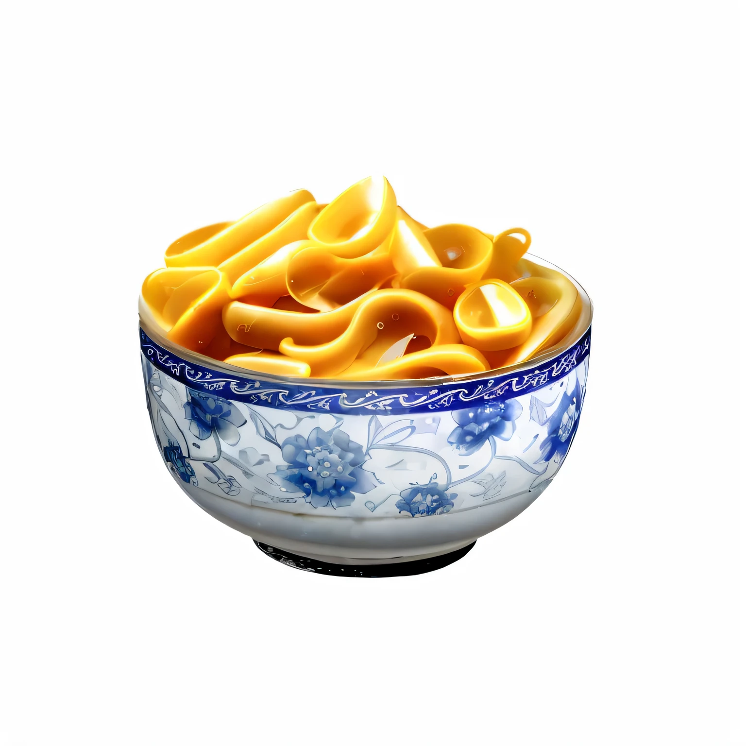 A bowl filled with transparent wide powder,Very transparent fans