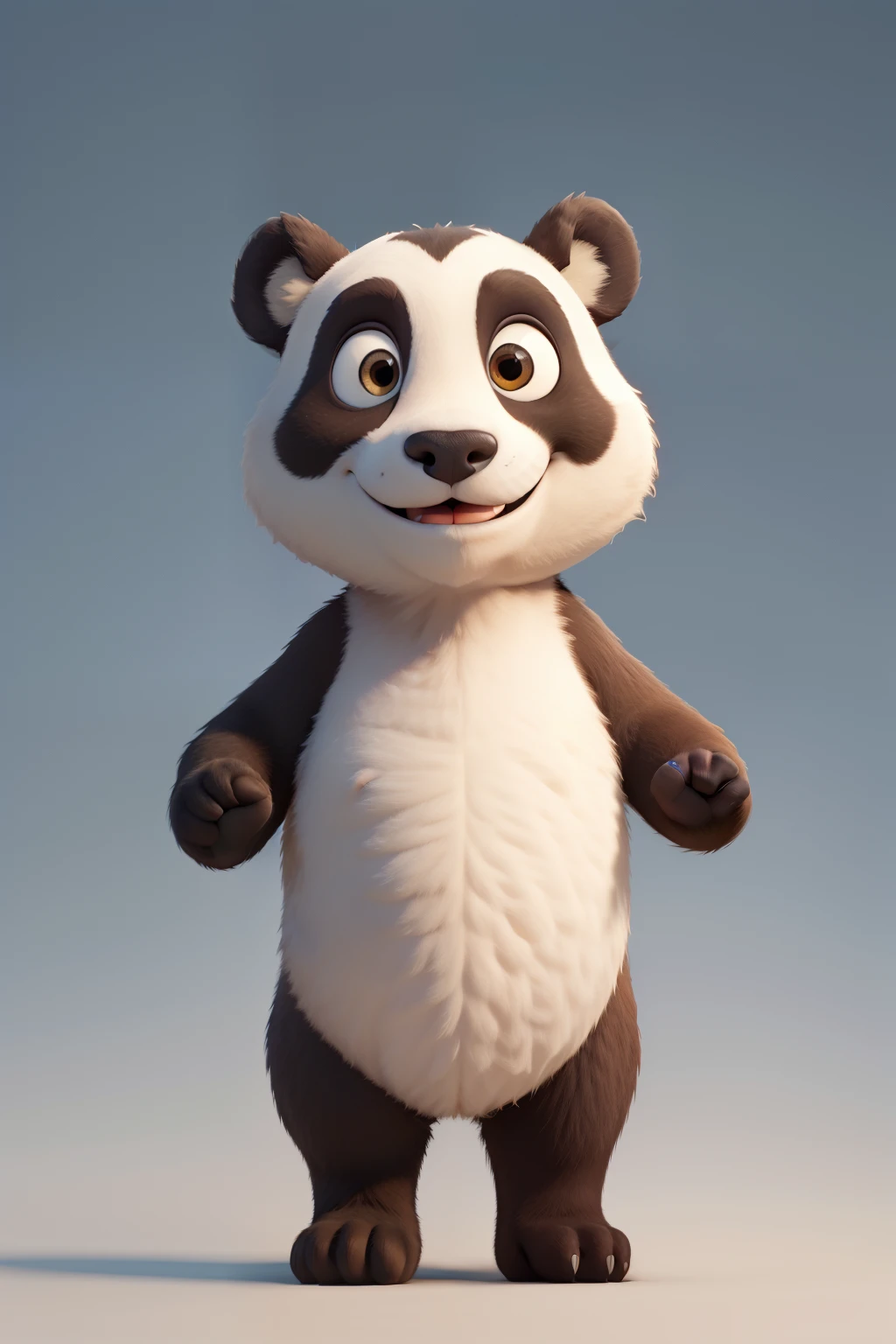 A giant panda,cute,Disney Pixar cartoon style,Ultra HD resolution,Childlike,Warm colors