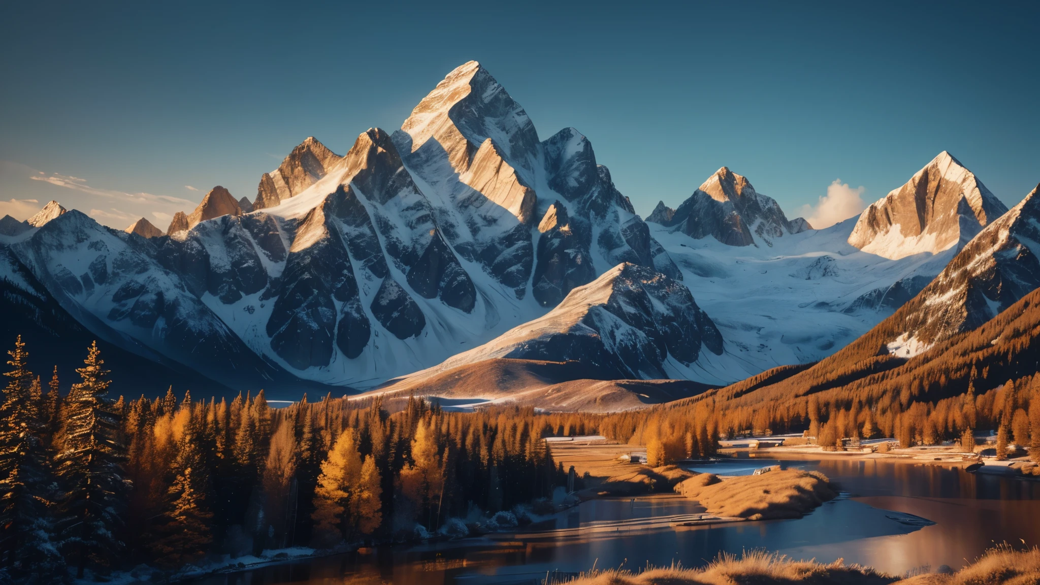 (best quality,4k,8k,highres,masterpiece:1.2),ultra-detailed,realistic:1.37,mountains,desktop wallpaper,metal,textured surface,vivid colors,landscape,studio lighting,glowing highlights,sharp focus,bokeh
