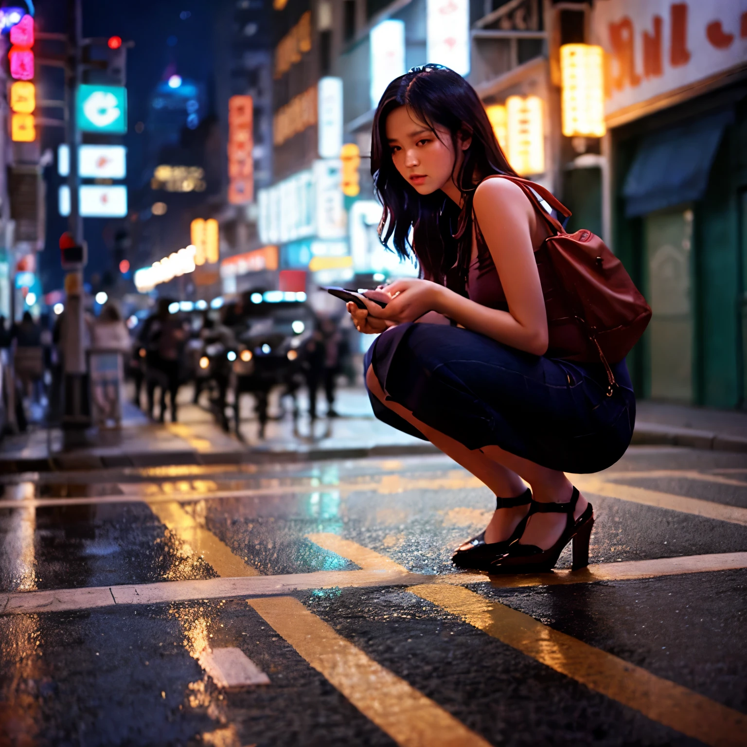 City of night、wait for someone、woman