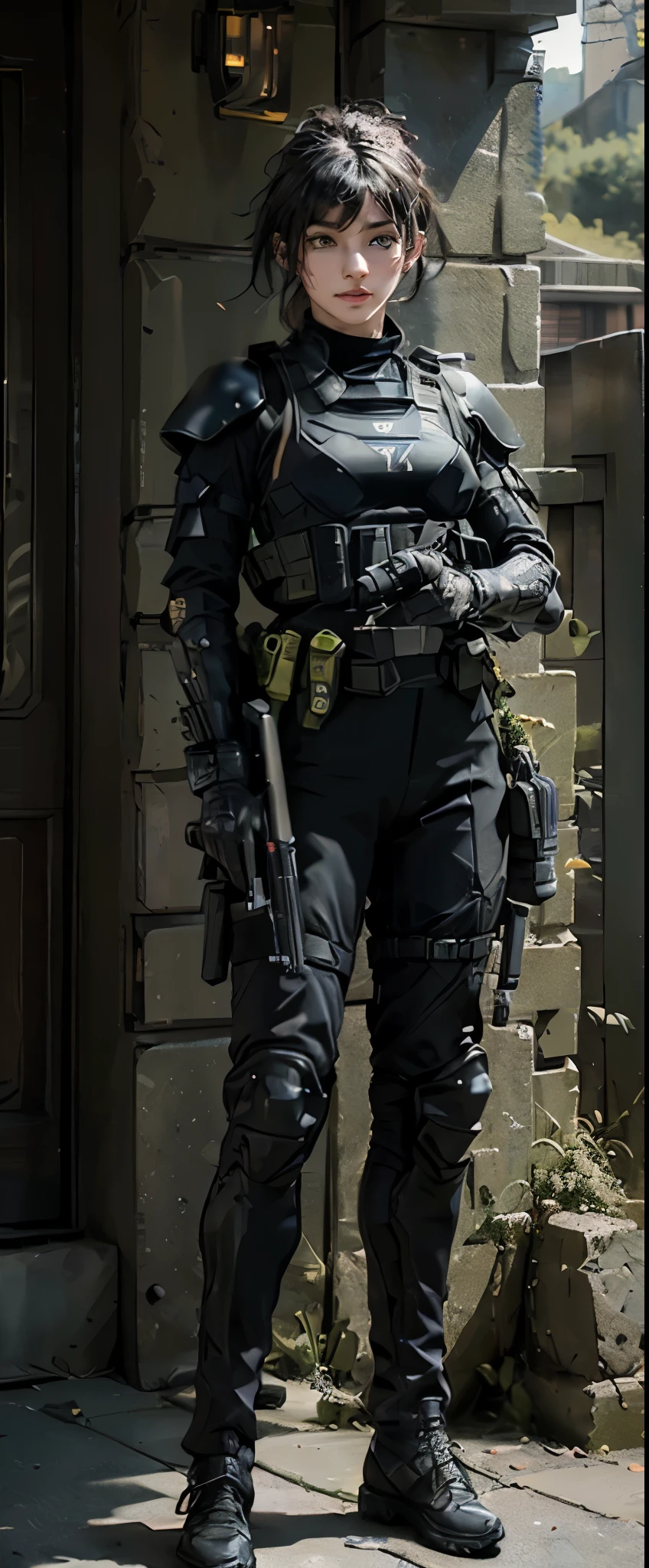 (highest quality), ((masterpiece), (detailed: 1.4), 3D, HDR (high dynamic range), ray tracing, NVIDIA RTX, super resolution, unreal 5, (several 3police officers are standing in a line with their backs turned), french special ops, special forces security, dressed in black body armour, wearing tactical gear, black tactical gear, airsoft cqb, tactical gear, police state, tactical armor, special forces, tense look, swat, full body armour, heavily armed, kawaii swat team, dressed in tactical armor,