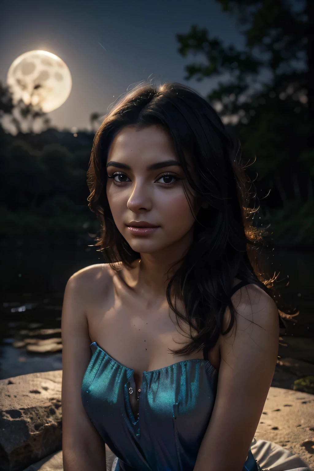 highres,realistic,ultra detailed,photo of beautiful,labanese,girl,20 years old,big eyes,long eyelashes,sharp beautiful nose,wavy black hair,natural makeup with short shoulder-length hair chilling, divine proportion, non-douche smile, fire particles, Glowing Whisper, Ethereal Touch, Nocturnal Grace, Silent Luminescence, Midnight Flutter, Whispering Silent, Iridescent Encounter, Moonlit Shadow, high quality, backlit, long exposure, hyper realistic photo