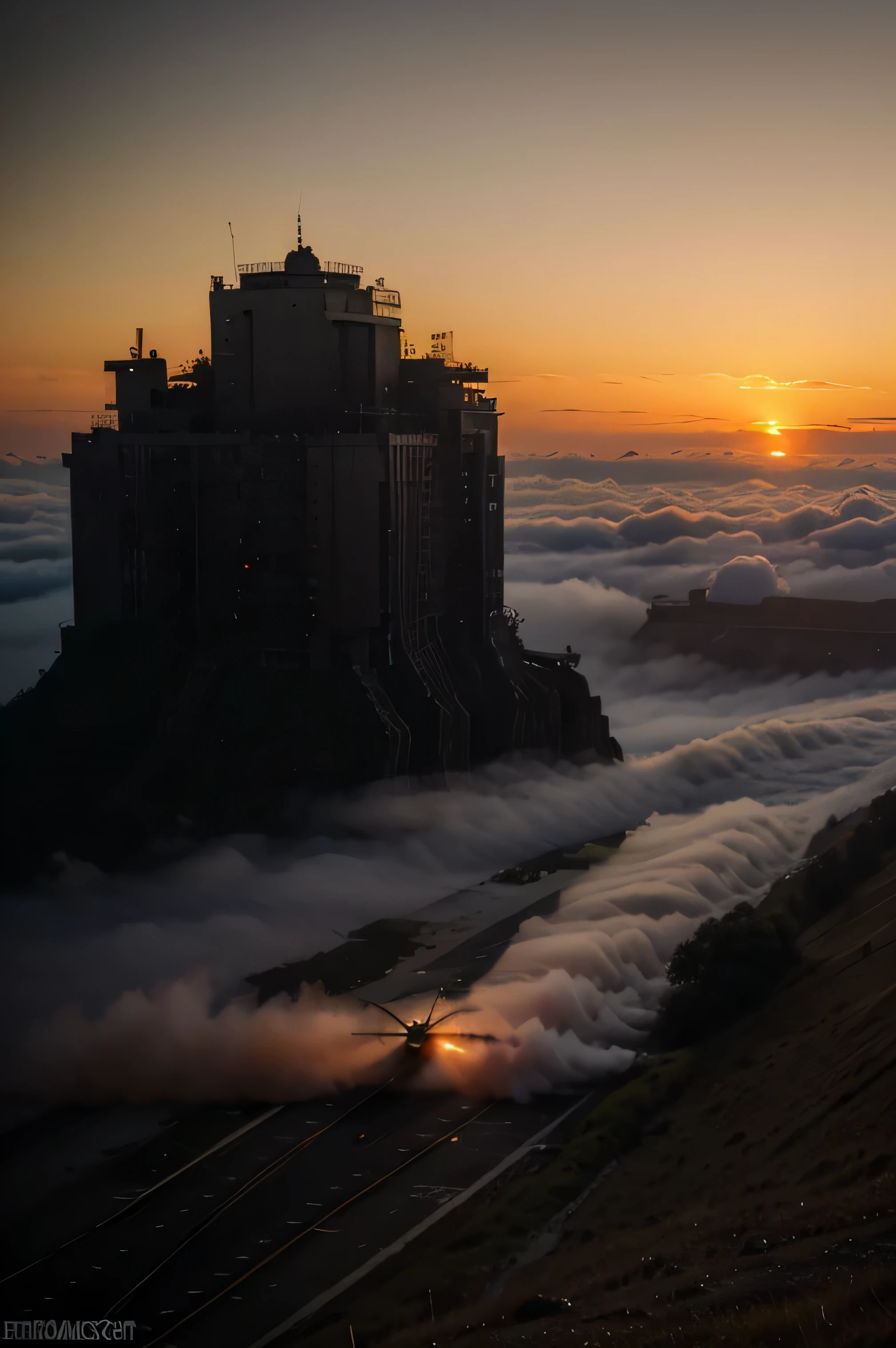 dragons, terrifying bombing jets, sunset, foggy, nature, slushy, and adoring