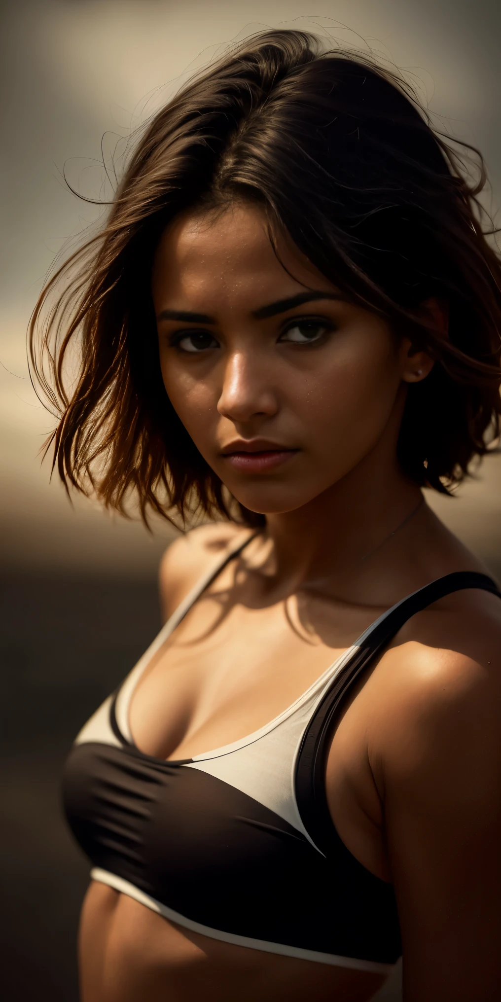 Sexy hermosa madura india universitaria, en atuendo de Madame del Sado, afuera en el campo de atletismo, ((delgado, )), fotoRealista, foto, obra maestra, Realista, realismo, fotorealismo, Alto contraste, fotoRealista digital art trending on Artstation 8k HD high definition detallado Realista, detallado, textura de la piel, hyper detallado, Realista textura de la piel, armadura, Mejor calidad, ultra high resolution, (fotoRealista:1.4),, high resolution, detallado, raw foto, Re agudo, by lee jeffries nikon d850 film stock fotograph 4 kodak portra 400 camera f1.6 lens rich colors hyper Realista lifelike texture dramatic lighting unrealengine trending on artstation cinestill 800,