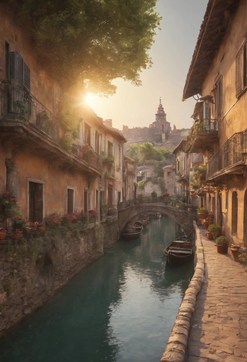 (best quality,4k,8k,highres,masterpiece:1.2),ultra-detailed,(realistic,photorealistic,photo-realistic:1.37),ancient city at sunset,dramatic and vibrant sunset,stone buildings with intricate carvings,ancient architecture,tree-lined streets with shadows,distant silhouettes of people,orange and purple hues,soft golden light,serene and peaceful atmosphere,historical landmarks,reflections on calm waters,atmospheric perspective,long shadows,majestic skyline,touches of gold in the sky,majestic sense of grandeur,tranquil and dreamlike,romantic ambiance,endless horizons,ethereal beauty,cobblestone streets bustling with activity,aurora borealis shining in the sky,glowing lanterns illuminating the streets,magical and enchanting,history steeped in every corner,captivating and mesmerizing,unforgettable sights and experiences,staircases leading to hidden secrets,nostalgic vibes from a bygone era,hidden passageways winding through the city,bustling marketplaces filled with exotic spices and goods,a warm and inviting community,strong sense of cultural heritage,serene canals reflecting the city's charm,enchanted gardens and fountains,breathtaking views from ancient rooftops,tranquil parks with ancient trees,whispering winds telling tales of the past,cultural festivals and celebrations,colorful flags fluttering in the breeze,ornate balconies overlooking the city,cozy cafes with outdoor seating,artists capturing the city's beauty on canvas,a magical place frozen in time.