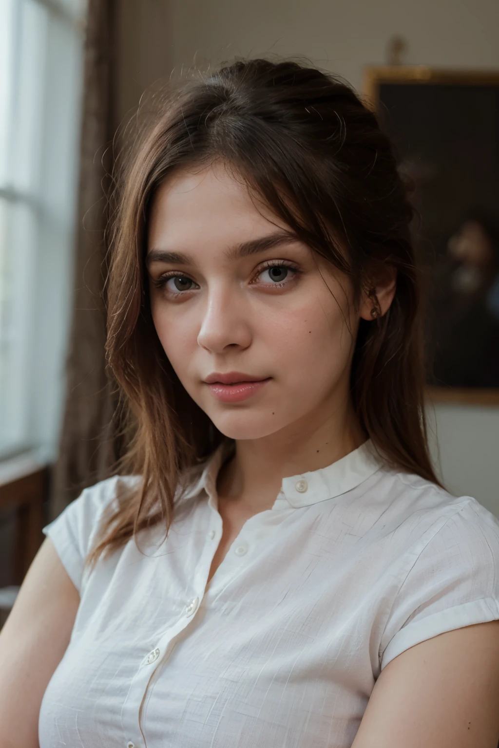 ((best quality)), ((Meisterwerk)), (Detailliert), Perfektes Gesicht, 1.1, Hochdetaillierte Gesichts- und Hautstruktur, Detaillierte Augen, Anastasia 24 year old russian modeling pictures for magazin