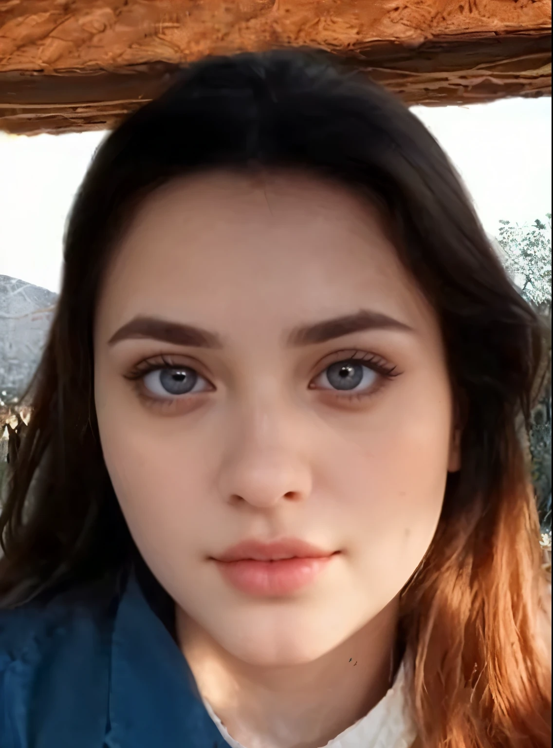 big eyes，Thin eyebrows，A gentle beauty with a high nose bridge