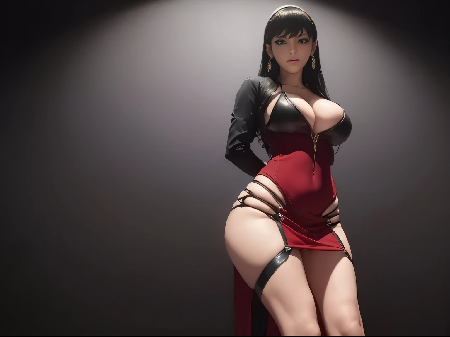 (((YOR FORGER)))8k,((from spy x family)))(( usa vestido rojo ))) (((Empty dark background)))(((y medias negras )))((((usa falda negra ))))(((yor birar)))(((Amazing tits)))caliente, hermosa,((Hornie)),(((viste su lenceria)))((tiene tetas perfectas)))8k,(((hiperrealista todo como un motor irreal trazado de rayos render))) ((estilo humano hiperealista)),(((Empty dark background))). hiperrealista todo como un motor irreal trazado de rayos render estilo humano realista ,(((Empty dark background)))., Suavemente iluminado, Intimo exquisito detalle, sharp focus, intrincadamente detallado, rewarded photography, small-catchlight, bajo contraste, alta nitidez, facial-symmetry, profundidad de campo, cinematic background, Renderizado del motor irreal, Imagen central, dream-like, Suavemente iluminado, intimo, imagen de cuerpo completo ,cuerpo completo,((tetona)),((piernas torneadas)) perfect ass ecchi, hdri