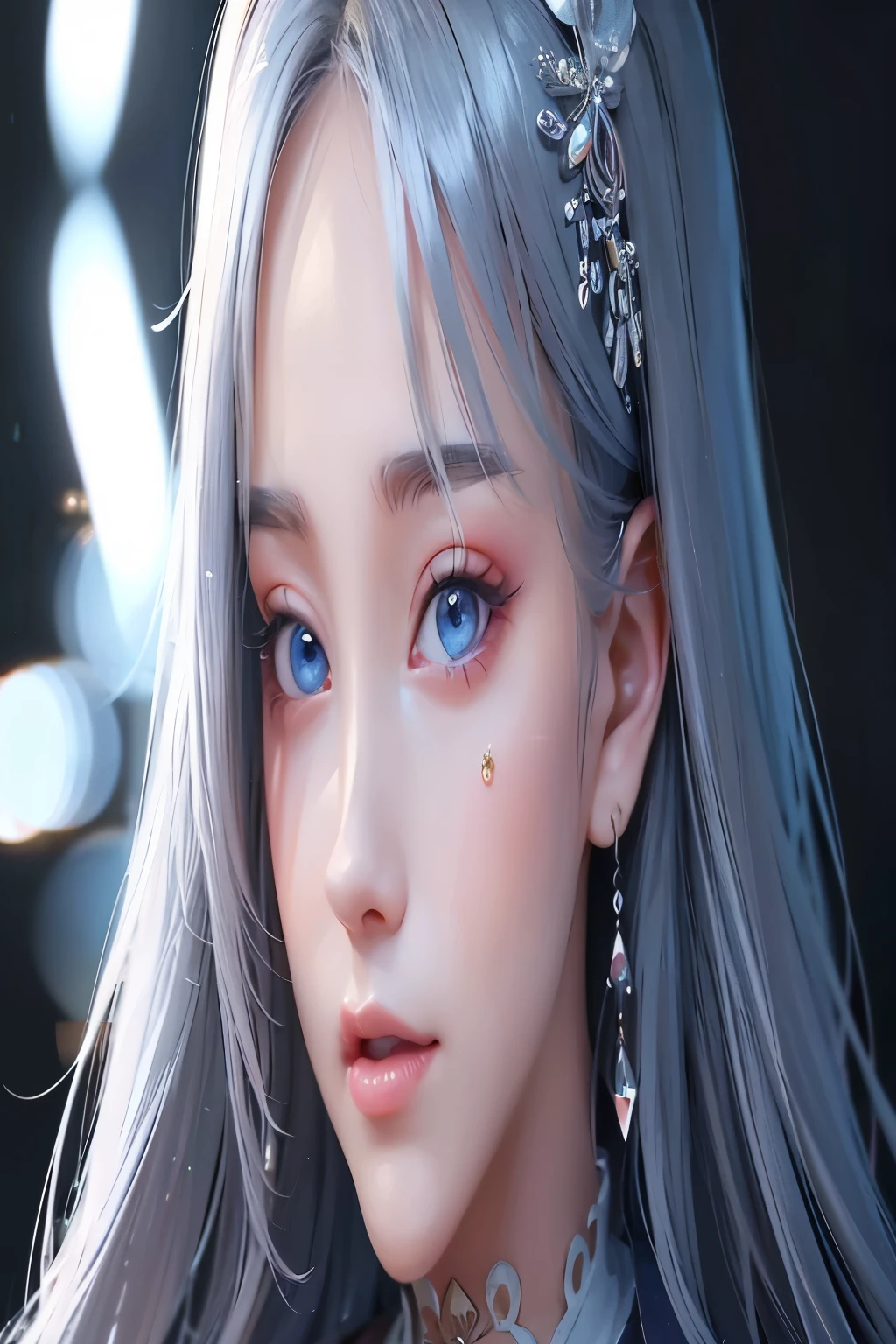 Close-up of a long-haired woman wearing a headscarf, guweiz style artwork, guweiz, Stunning anime face portraits, 8k high quality detailed art, Popular topics on cgstation, Detailed portrait of anime girl, kawaii realistic portrait, Beautiful anime portrait, high quality portraits, beautiful figure painting, Realistic anime 3D style