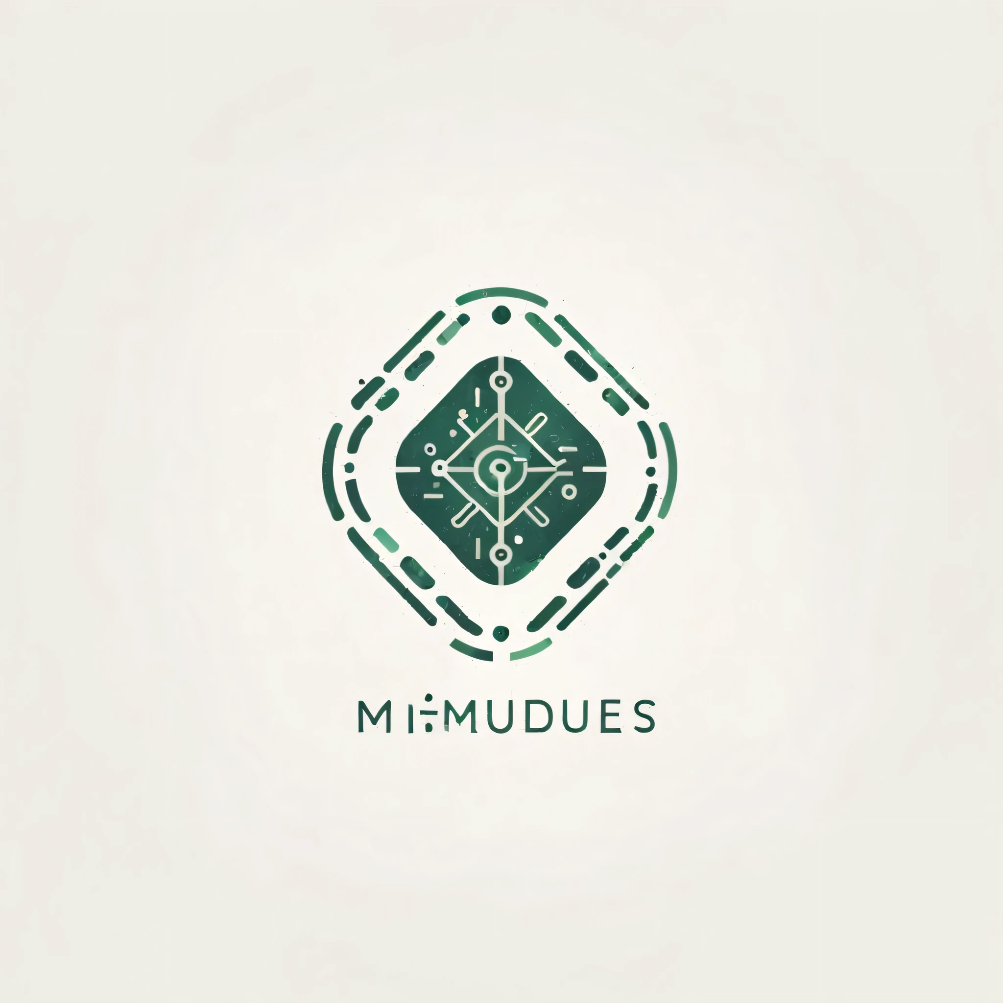 Extremely simple minimal logo for a technology company, three modules, Similar to abstract electronic circuit board, Intertwined with simple organic shapes. Minimal lines and geometric elements were used to capture the technical and natural aspects that the company focused on. represents beauty,healthy,aesthetics, by Rob Janoff, White background, 8K HD,