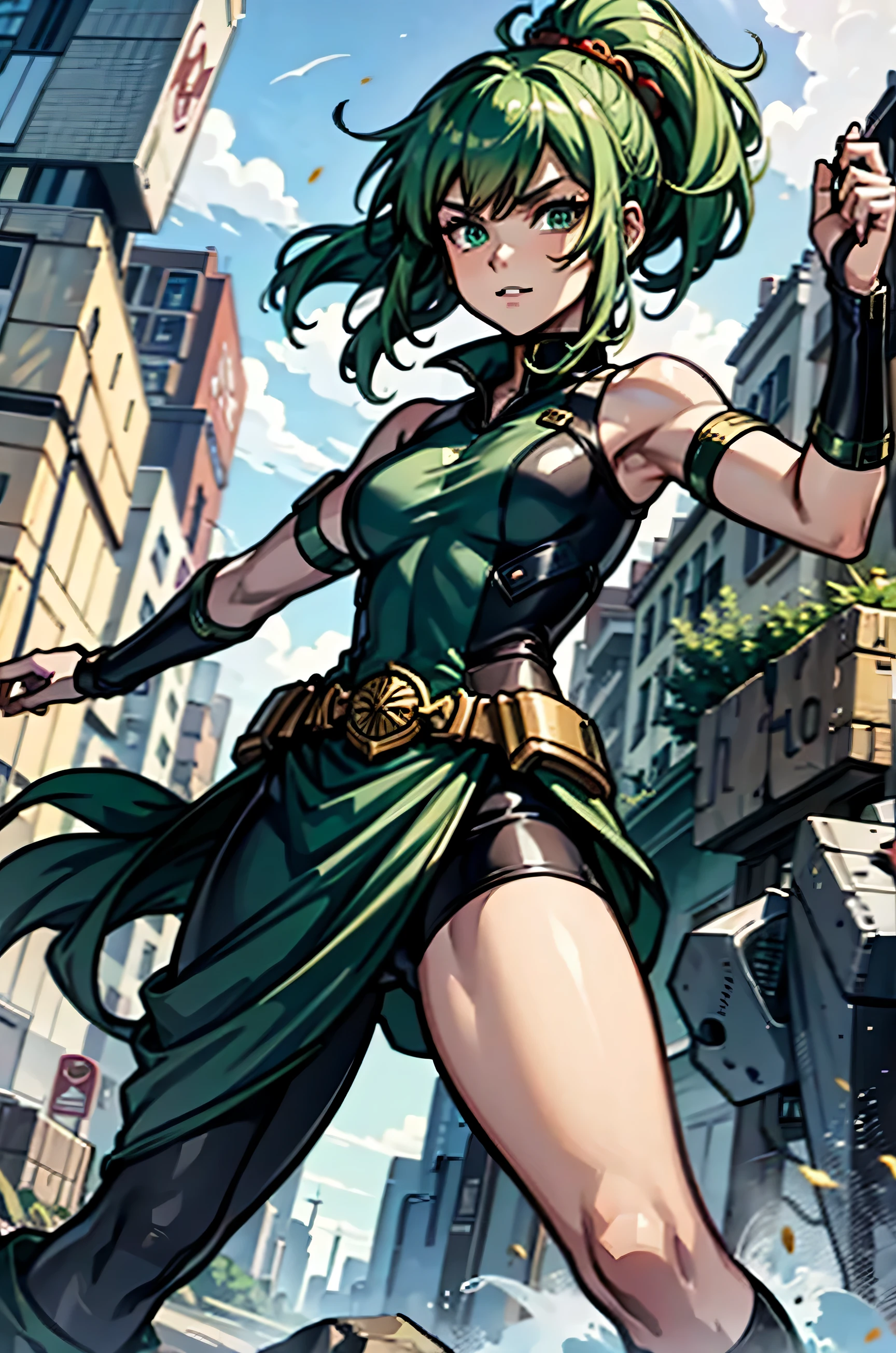 green hair,boys,whirlwind,warrior,hapiness,agility