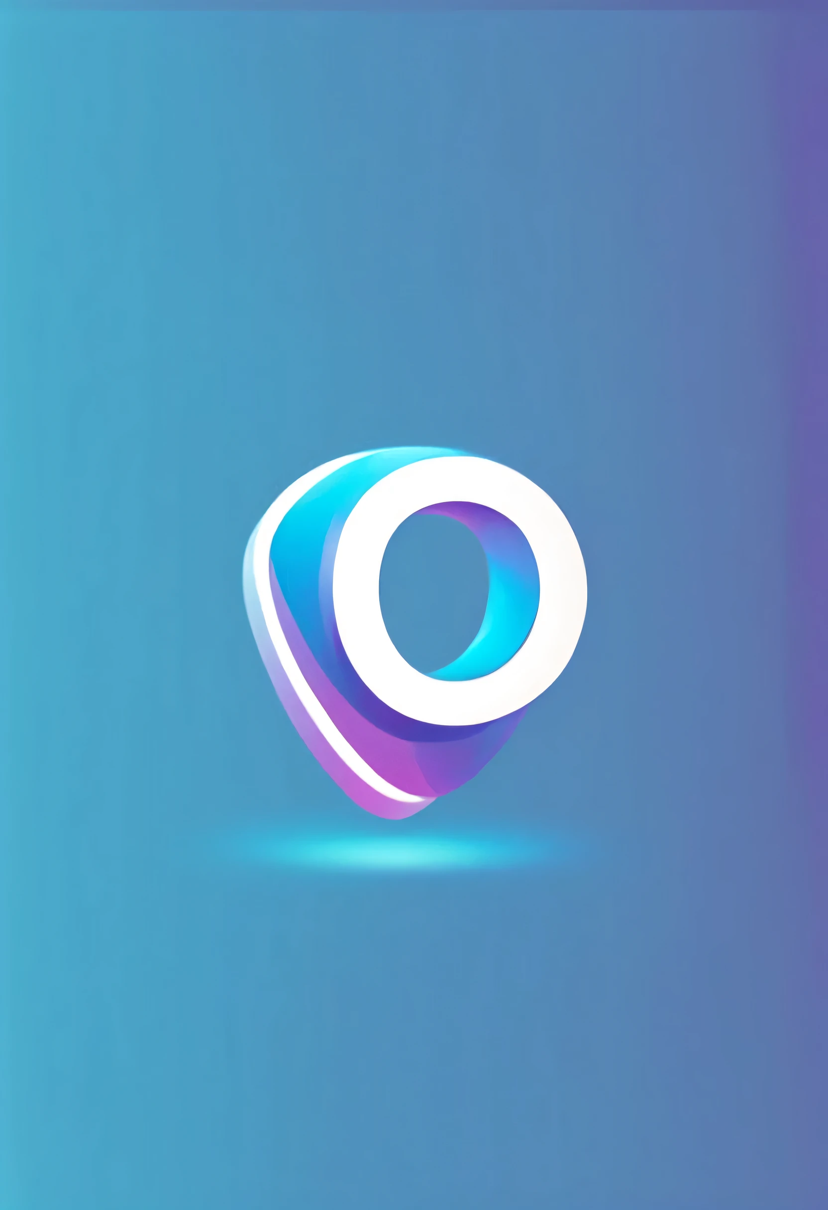 Letter "D" logo design,(Letter "D" logo),Simple的,vector,company logo, flat, Clean,Simple, sense of technology,No shadow details,blue, purple, slope, sense of technology