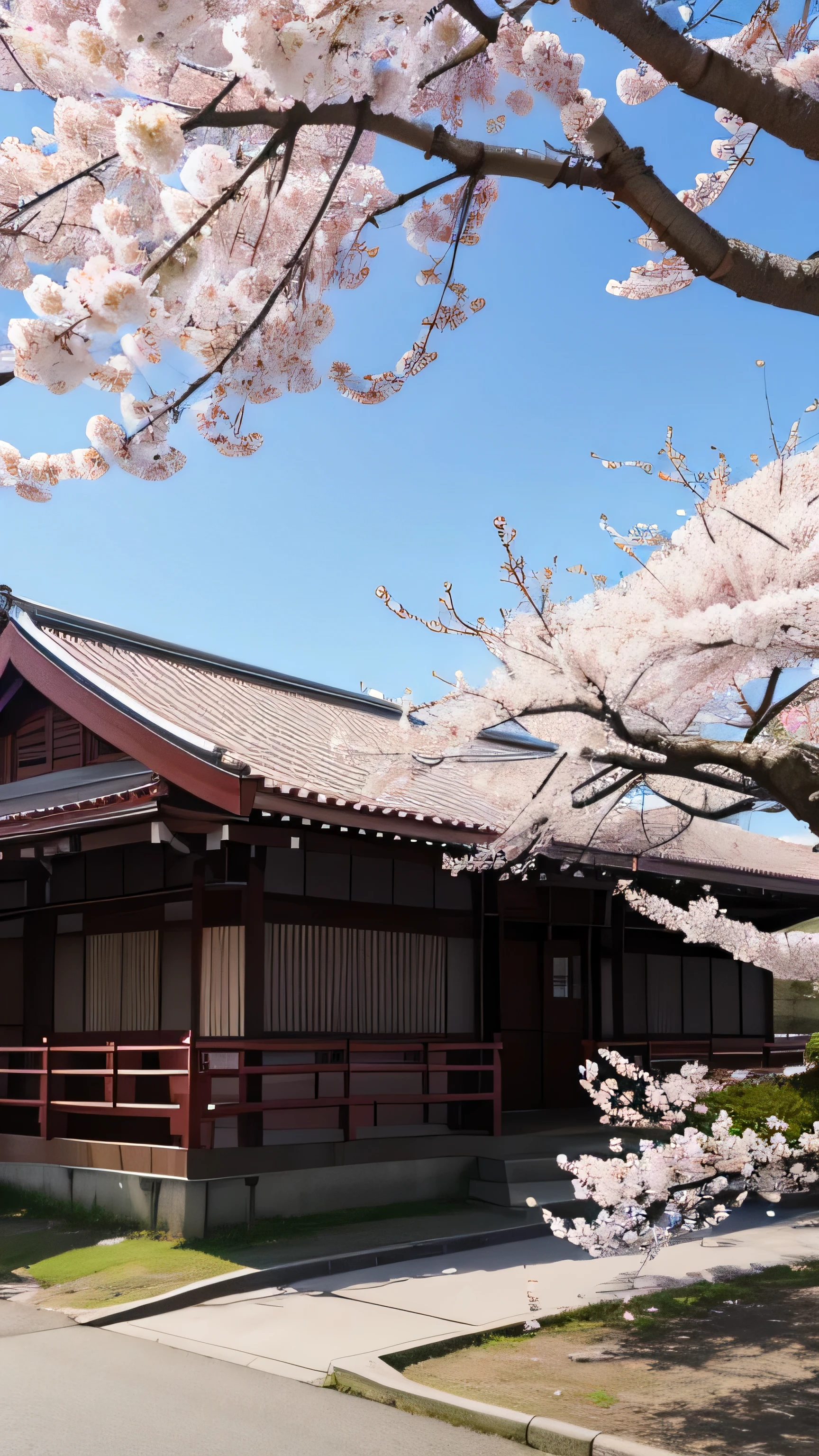 Cherry blossoms and plum blossoms bloom with the arrival of spring